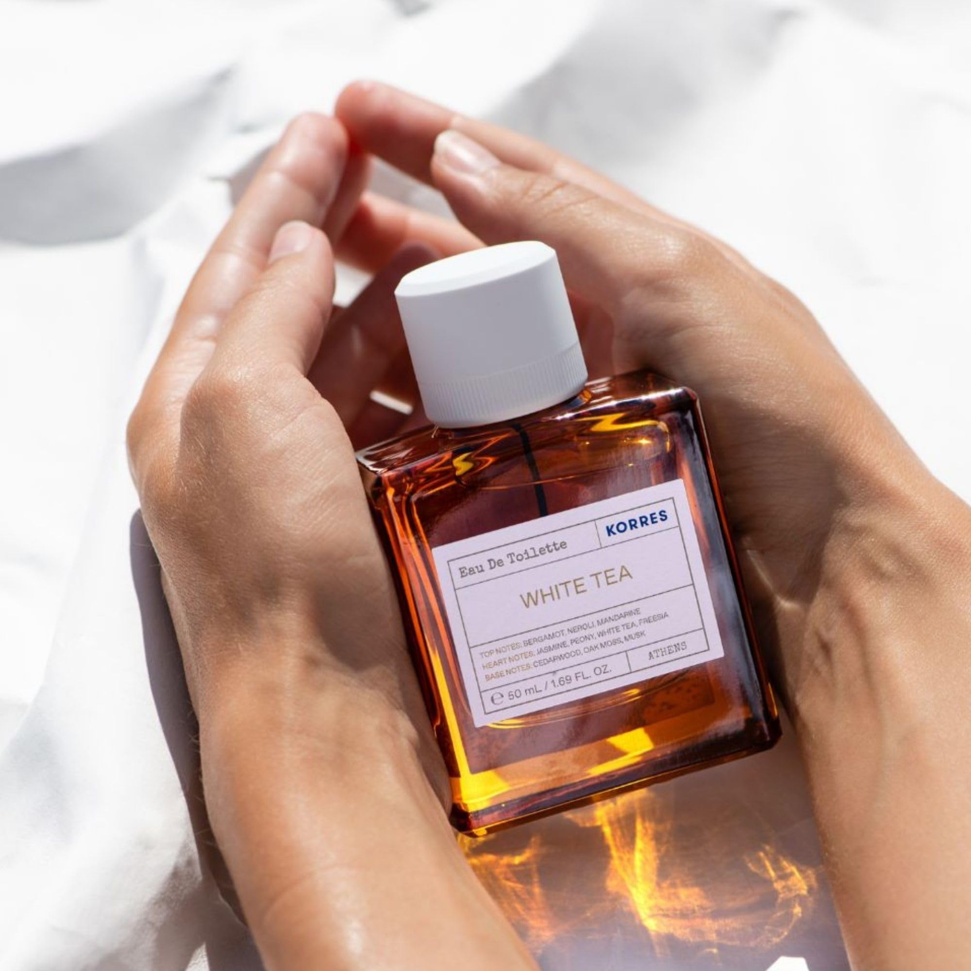 KORRES White Tea Eau de Toilette 50 ml Damenduft mit weißem Tee Zitrusfrüchten Pfingstrose vegan
