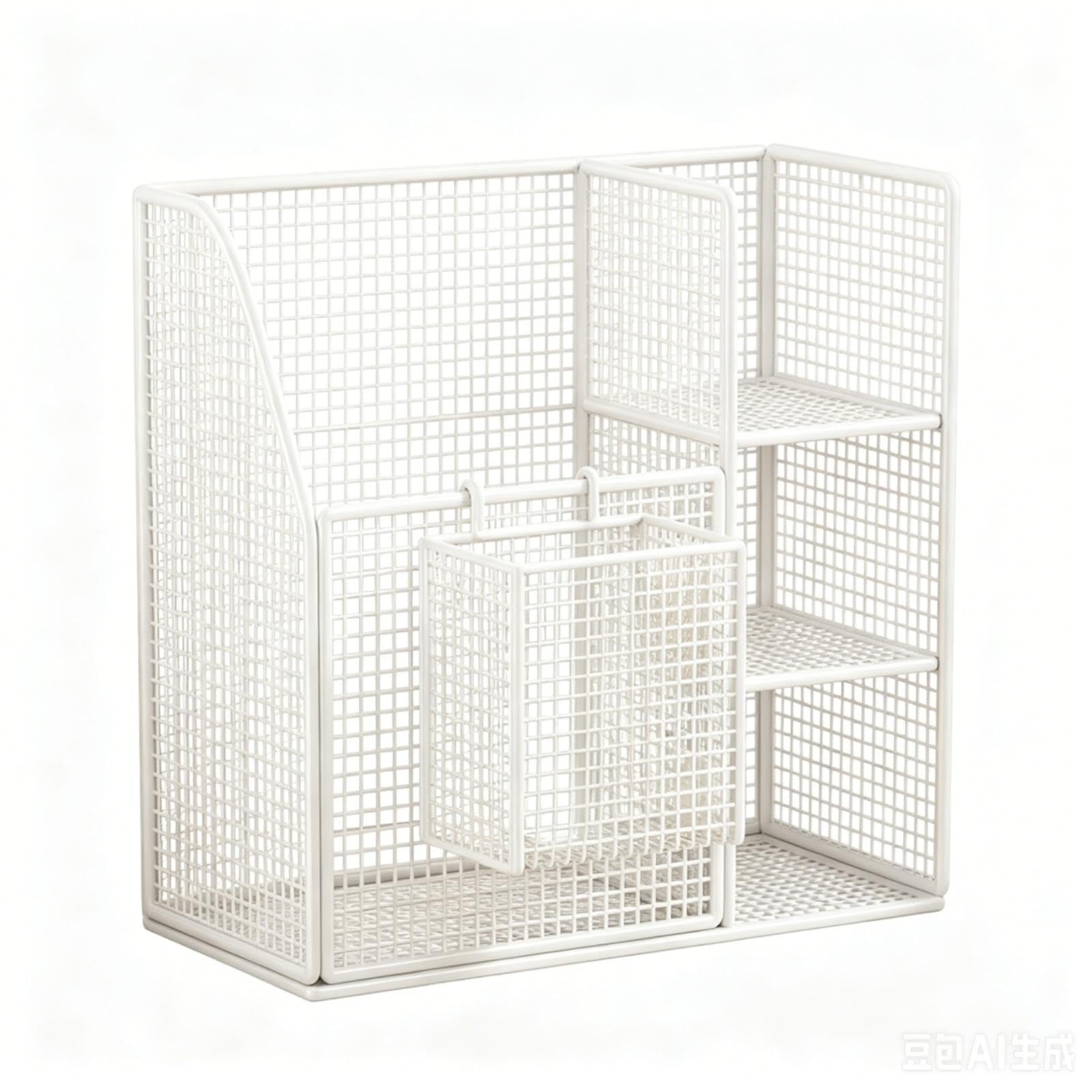 CALANDIS Exercise Mat Holder Multi-Level Ventilated Exercise Rack Hollow Workout Equipment Organizer for Home Gym Wht - Floor-standi a-image-44