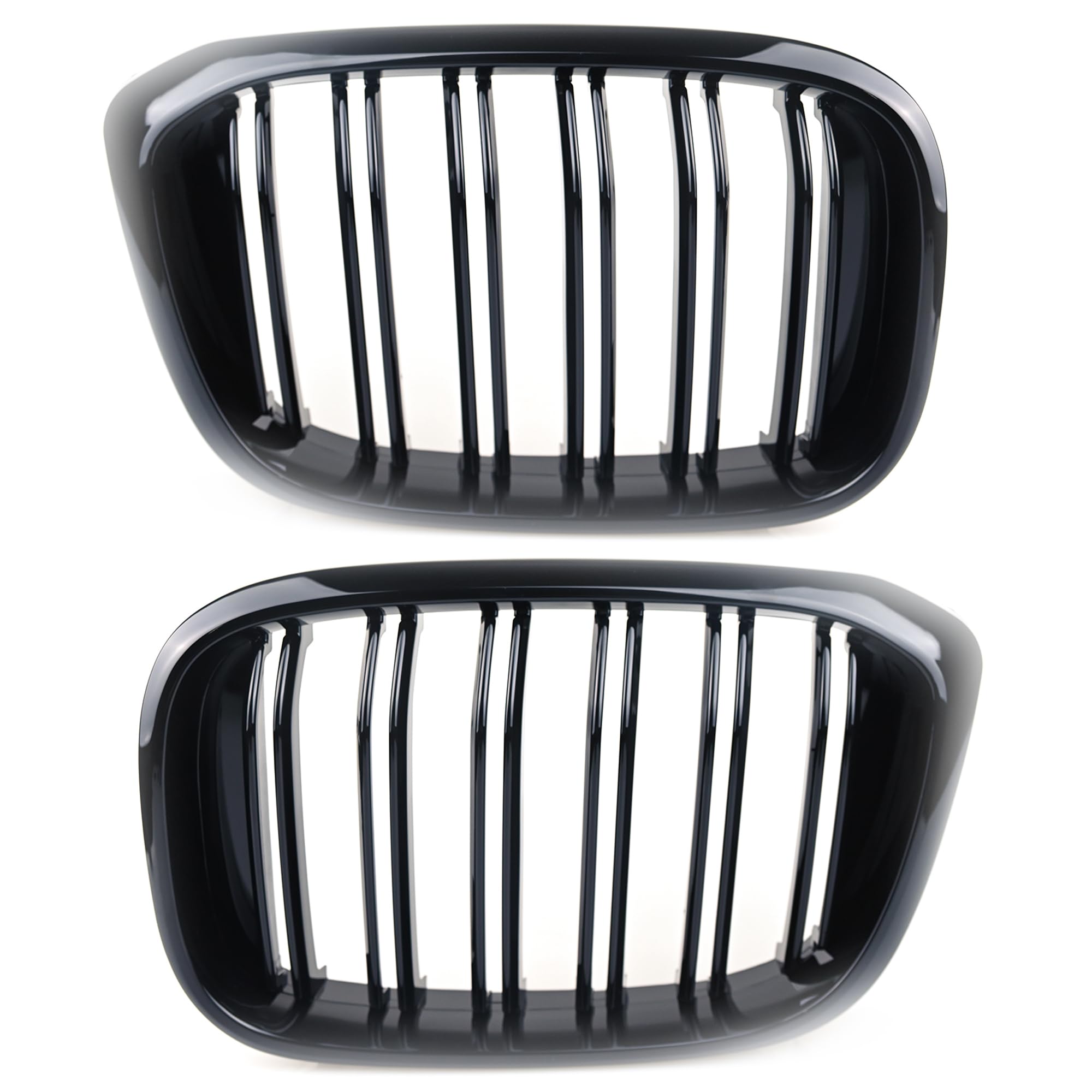G01 Nieren Schwarz,Kühlergrill für BMW X3 G01 2018-2021 X4 G02 2019-2021 X3 Grill x4 Grill Schwarzer Glanz Doppelsteg Nieren
