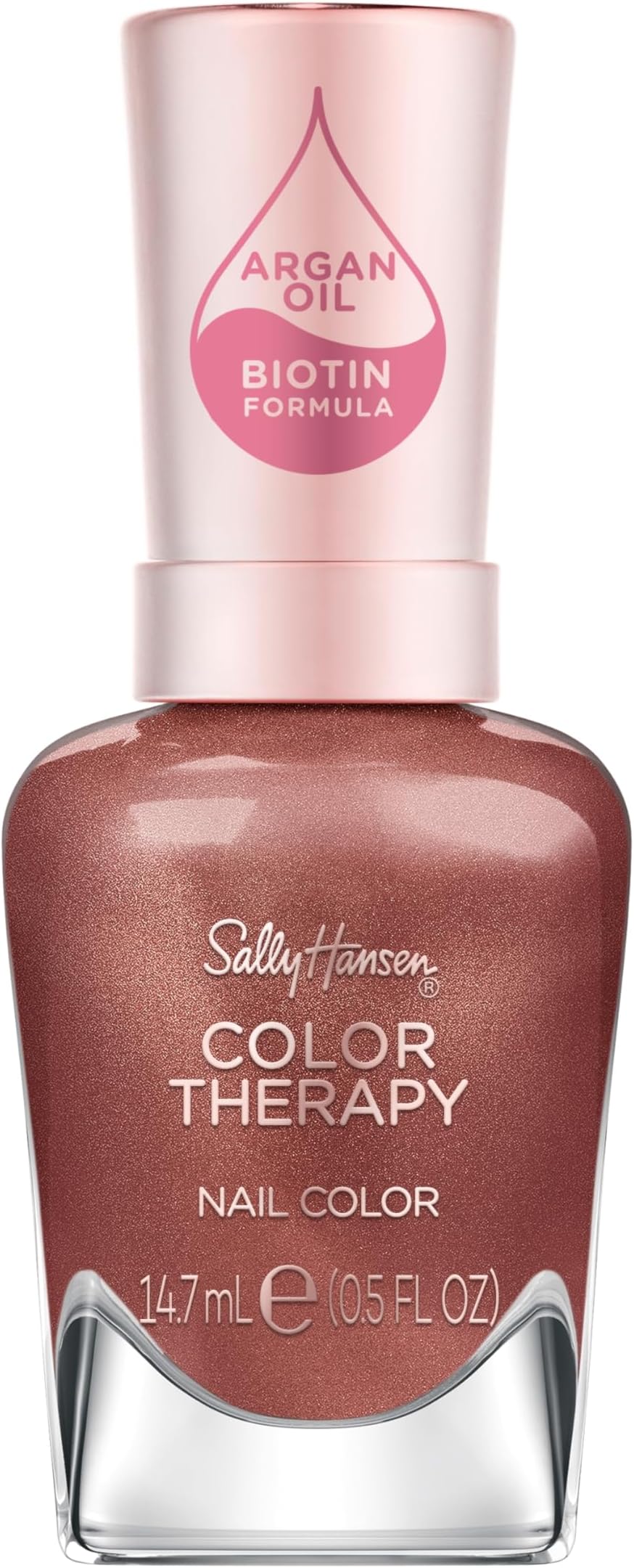 Color Therapy Nail Polish | Biotin, Argan Oil, Long Lasting, Healthy Nails, Nail Strengthener, Opaque | 196 Raisin the Bar | Chestnut Brown Nail Color