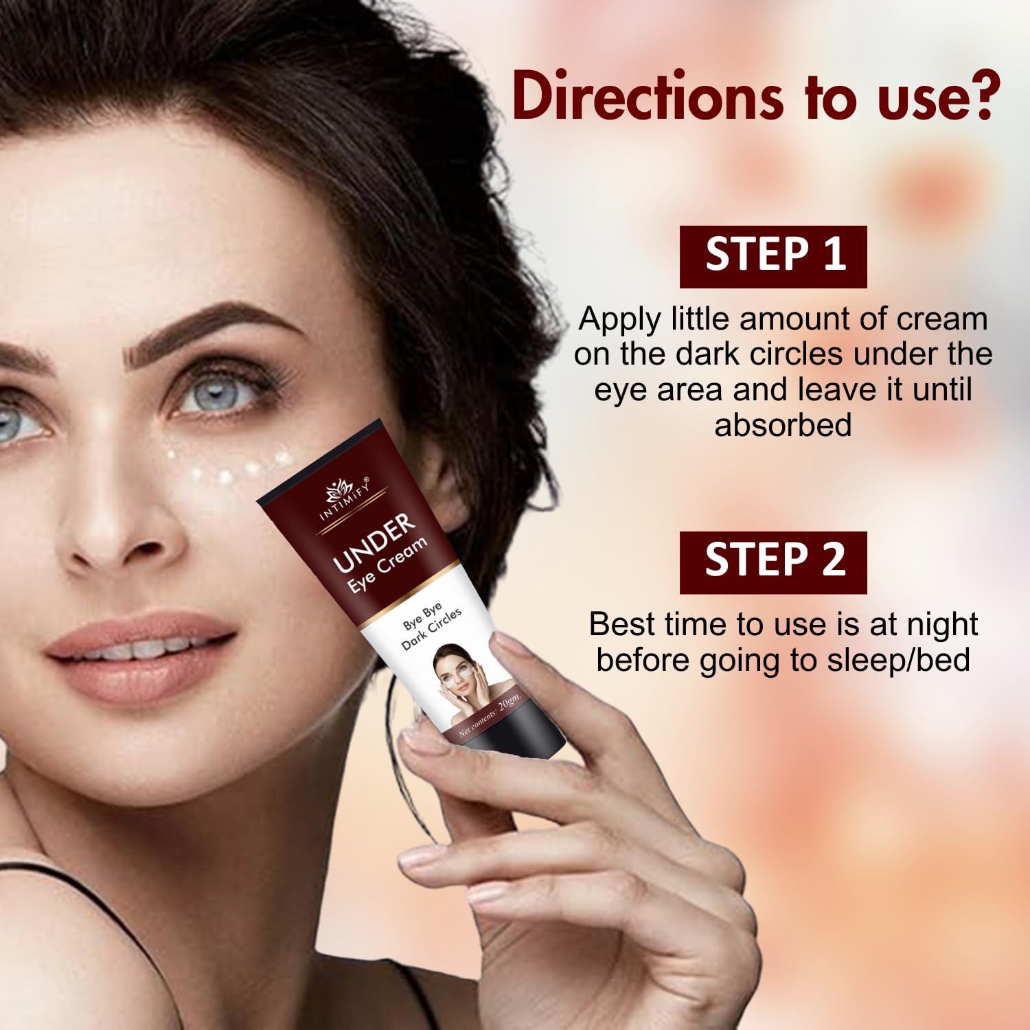 INTIMIFY Under Eye Cream | Dark Circles Removal Cream For Women & Men | Reduces Dark Circles, Wrinkles & Fine Lines | 20g — Amazon image 6
