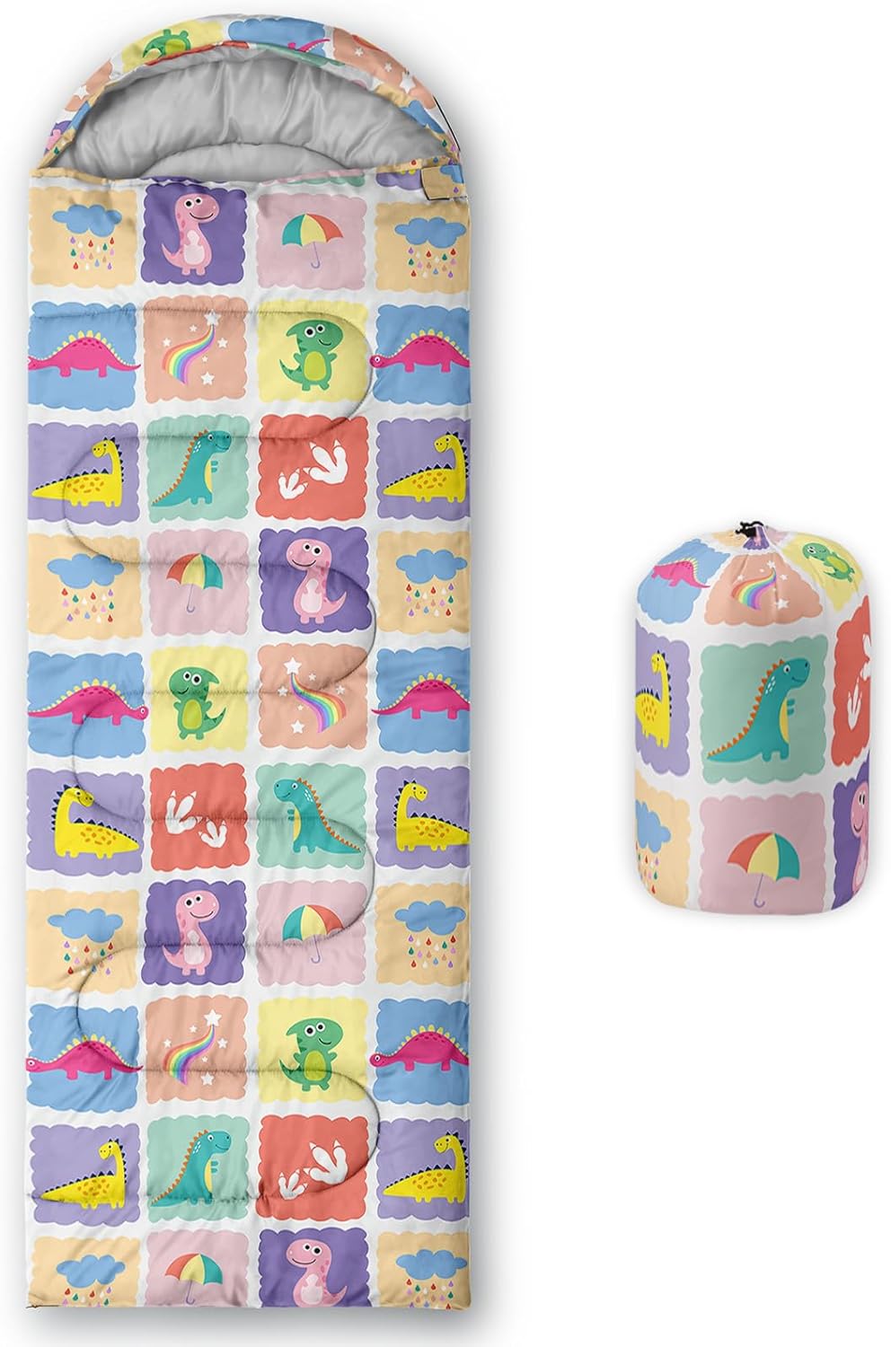 Camping Sleeping Bags,3 Season Warm & Cool Weather,Lightweight,Waterproof Sleeping Bags for Adults & Kids,Traveling,and Outdoors,Camping Gear Equipment cartoon 4 Standard