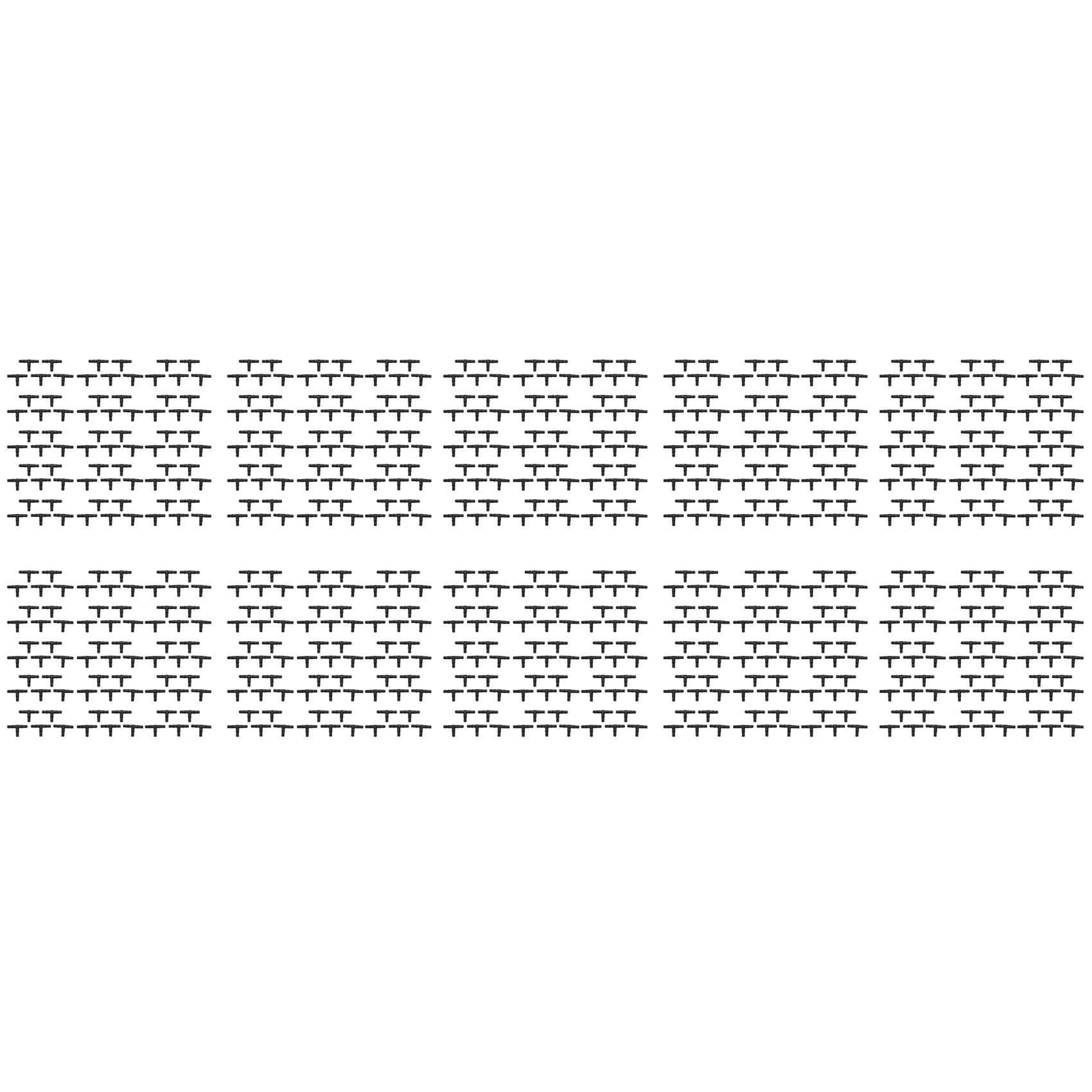 Jnchdghwa Black Drip Irrigation Barbed Connectors, Universal Barbed Tee Fittings 1000Pcs, Fits 1/4 Inch Drip Tubing (4/7Mm Tee Pipe)