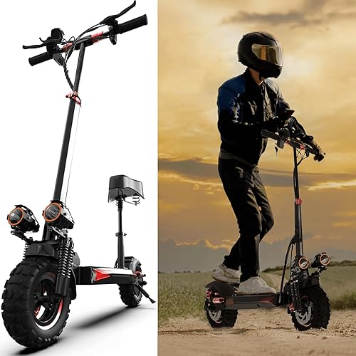 Miniatura 36 de Scooter eléctrico para adultos, motor de 800/1200 W, batería de 48 V 15/18/21 AH, neumáticos todoterreno E-Scooter de 10/11 pulgadas, doble