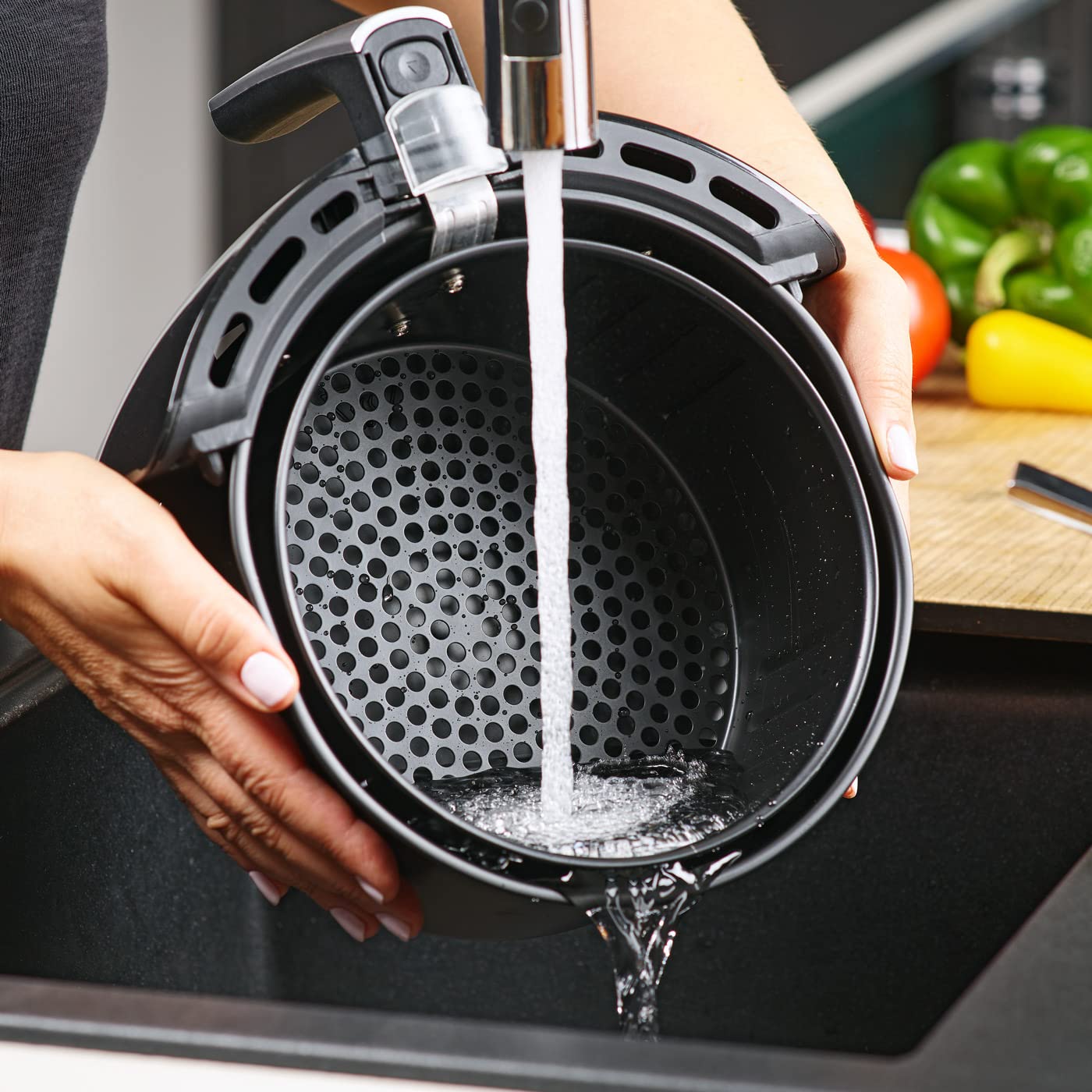 MONZANA® Freidora sin Aceite de Aire Caliente 1500W 3,6L 80-200°C 9 Programas Temporizador Air Fryer