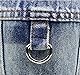 feiling Jeans Hundejacke mit Metallhake für Hundeleine, Denim Hundemantel Outfit Hundekleidung Haustier Weste für Welpen,Kleine, Mittlere Hunde (Blau, M)