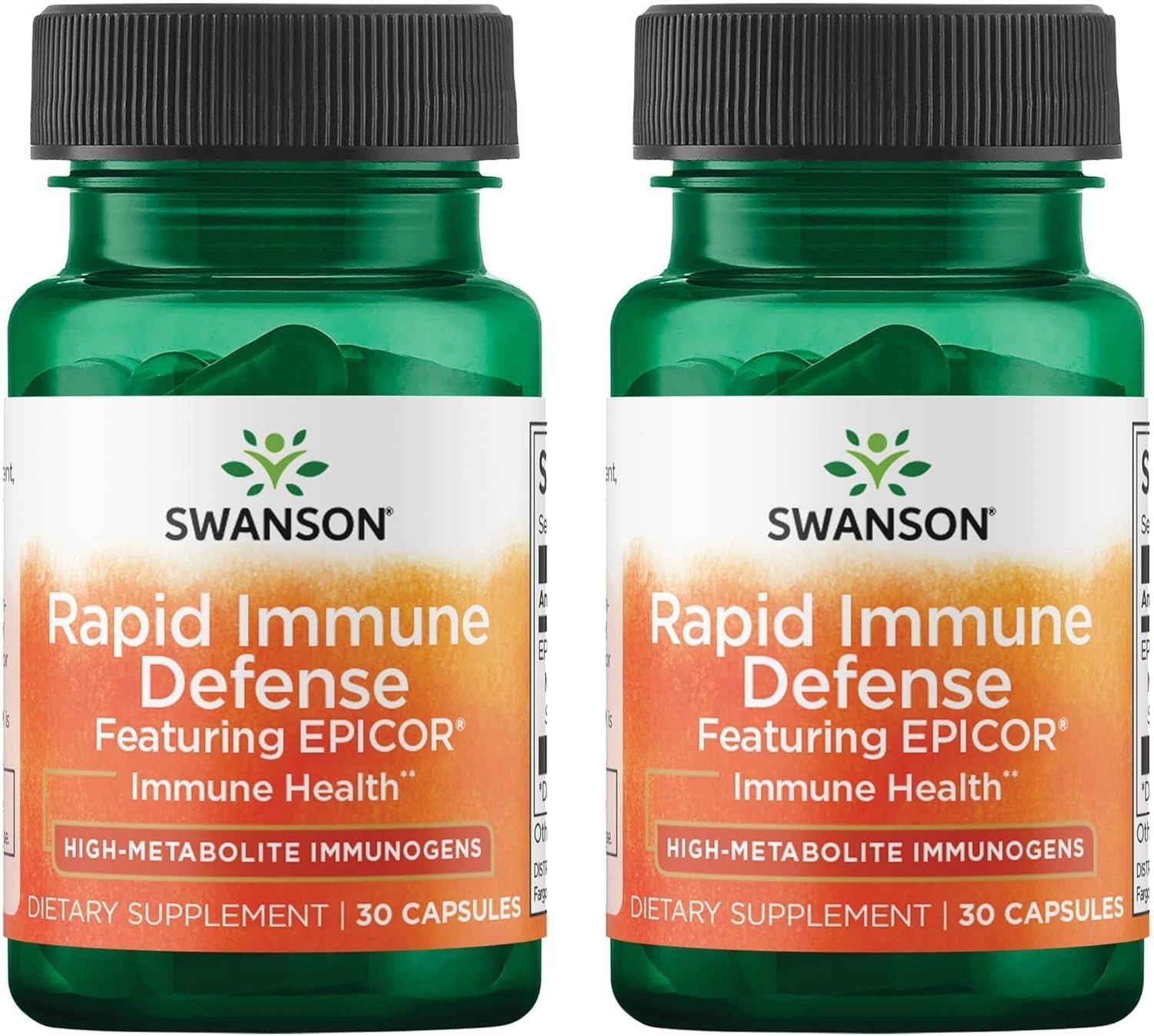 Swanson Rapid Immune Defense Featuring Epicor 500 mg, 30 Caps, 2 Pack