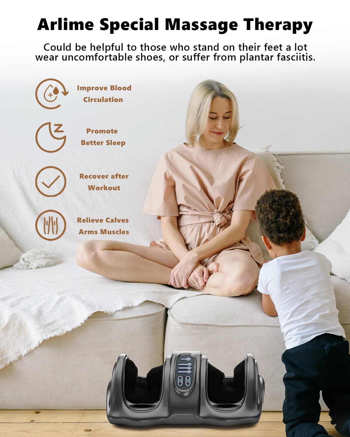 ARLIME Masajeador de pies Shiatsu con control remoto,