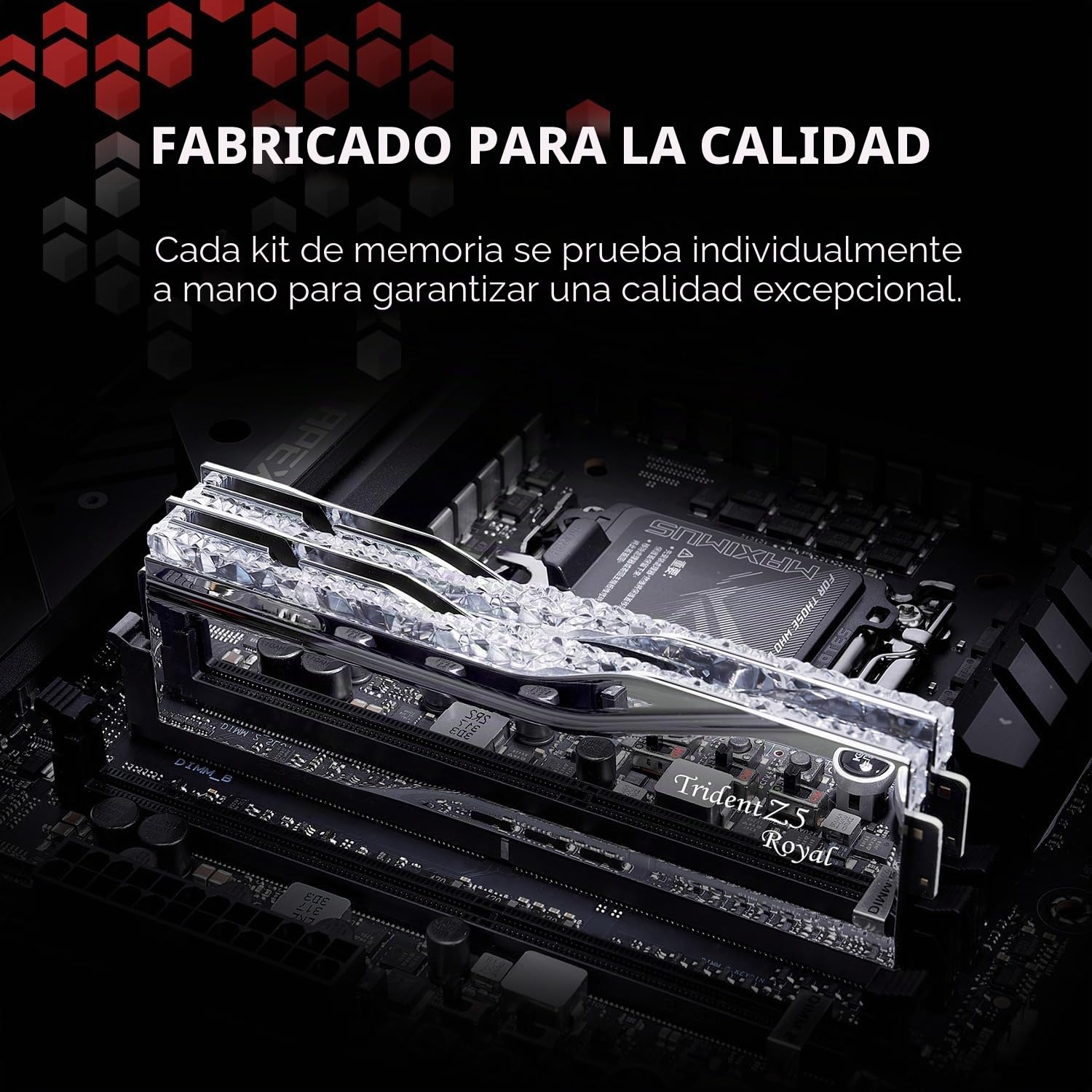 G.SKILL Trident Z5 Royal Series - Memoria RAM DDR5 (Intel XMP 3.0, 32 GB (2 x 16 GB, 6400 MT/s, CL32-39-39-102, 1,40 V, memoria para ordenador de escritorio, U-DIMM, plateado) (F5-6400J3239G16GX2-TR5S
