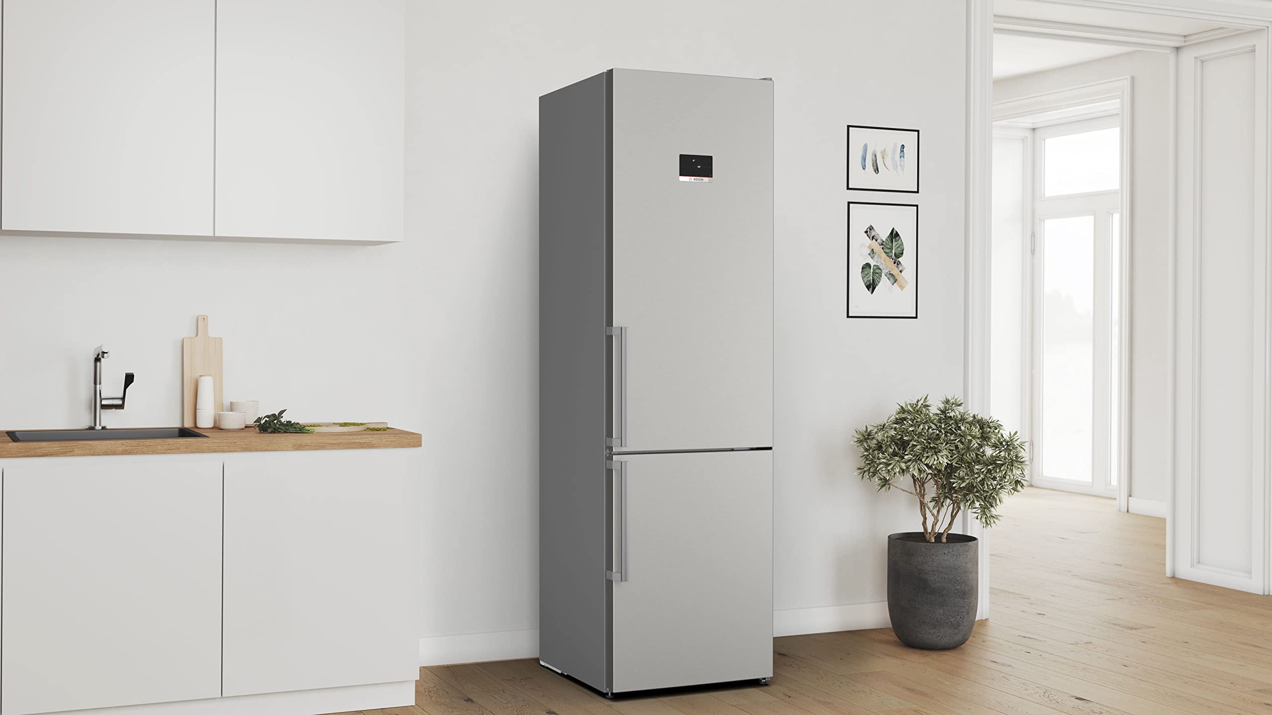 Bosch, Frigorífico combinado, Serie 4, Total No Frost, Inox, KGN397ICT | Olvídate de descongelar y mantén tus alimentos frescos por más tiempo.