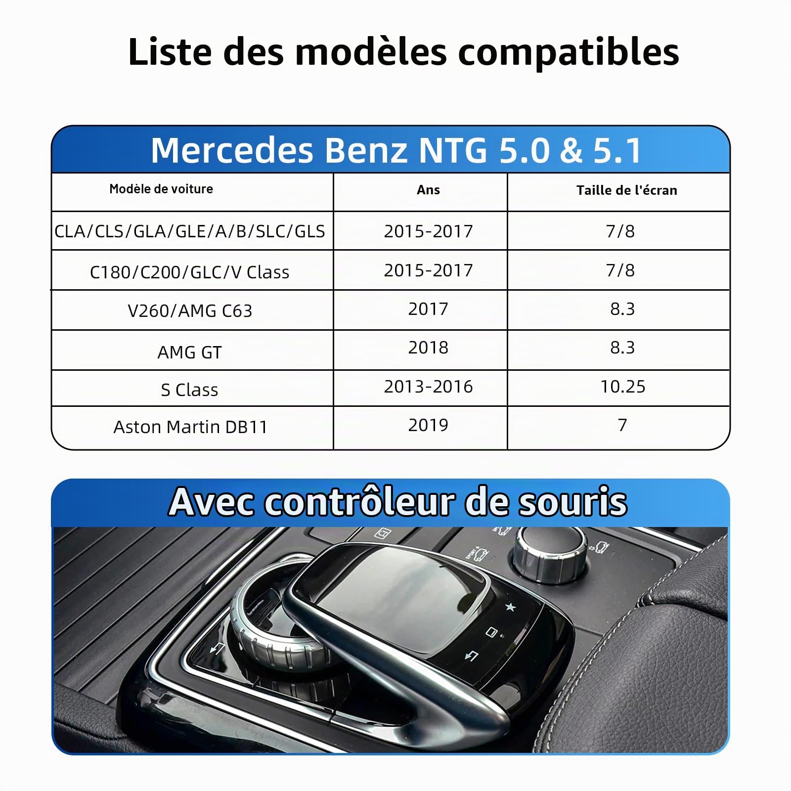 Kit rétrofit Décodeur Carplay sans Fil & Android Auto pour Mercedes Benz