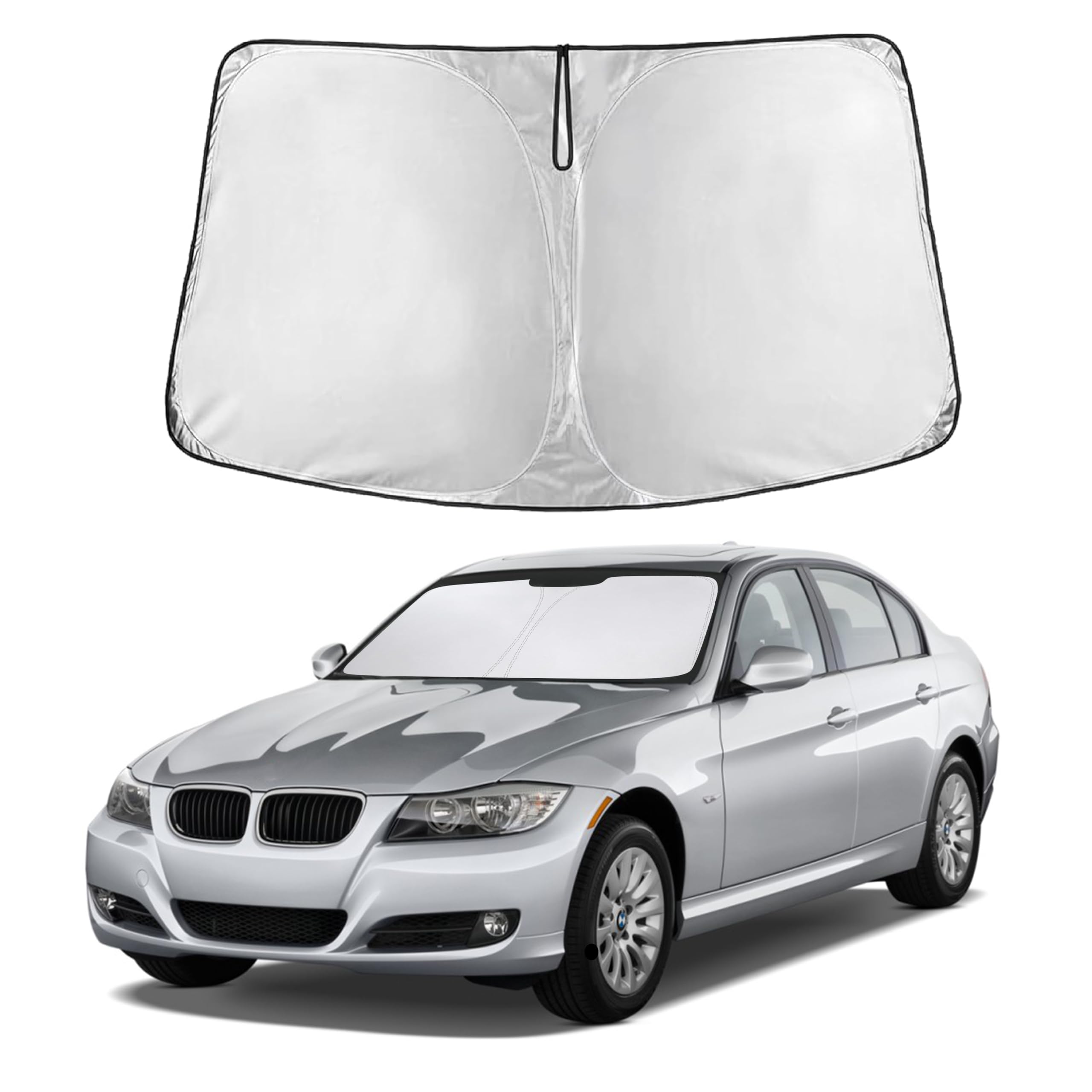 Photo 1 of EcoNour Windshield Sunshade Compatible for BMW 3 Series 2006-2009 2010 2011, Sun Visor for Front Windshield & Window Sun Shade Cover, UV Heat Blocker & Protector, Car Accessories