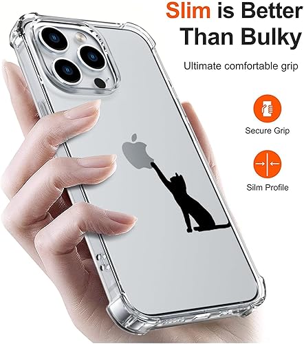Miniatura 6 de Funda de teléfono con diseño de gato lindo para iPhone 11, funda transparente con cuatro esquinas reforzadas a prueba de golpes para mujer, funda