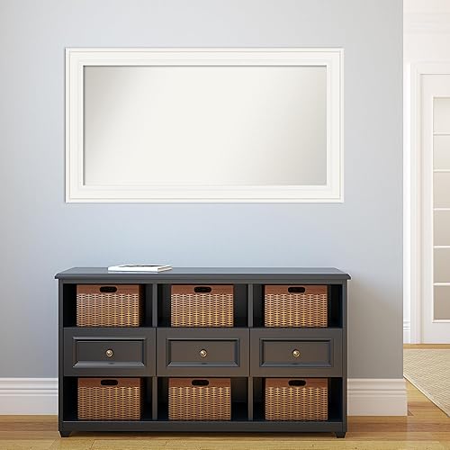 Miniatura 5 de Amanti Art Espejo personalizado, espejo de baño blanco Ridge, espejo de pared o espejo de tocador de baño sobre el fregadero (27.5 x 49.5 pulgadas),