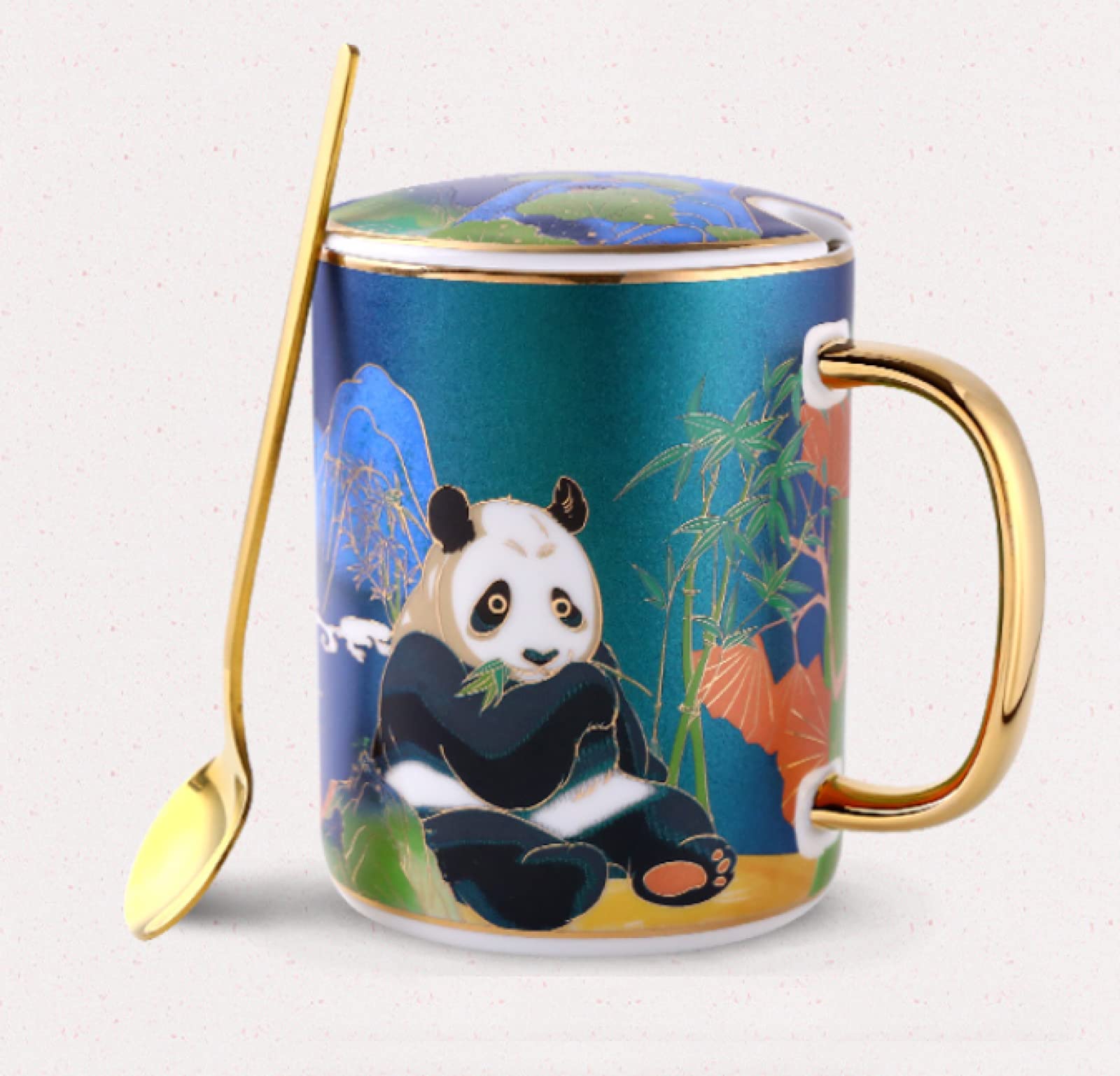 Tazza da caffè in ceramica fatta a mano Tazza da tè Panda Tazza da caffè in ceramica Tazza da latte d'avena Regalo di nozze per ufficio e casa