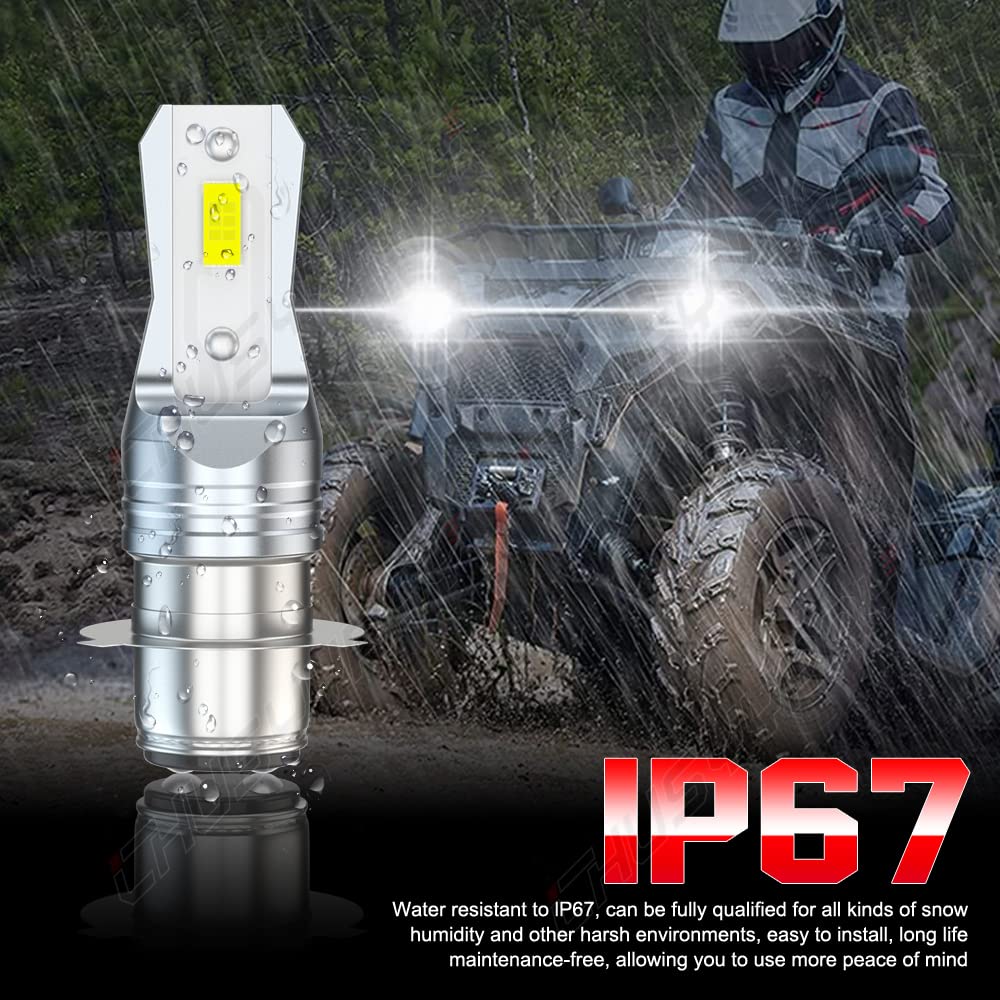 1PC Super High/Low Beam LED Bulb For Yamaha YFM200, YFS200 - Foto 10