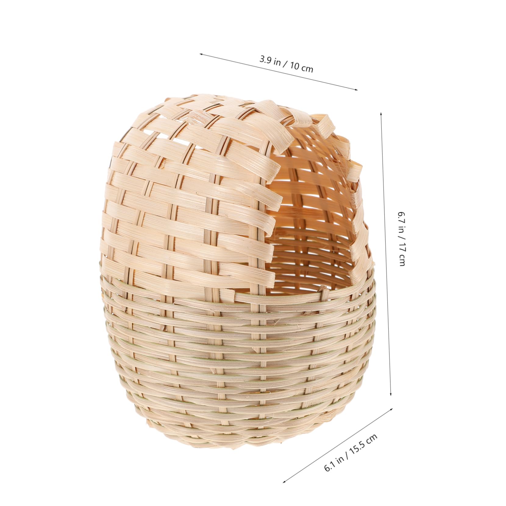 DECHOUS Lot De 5 Cages À Oiseaux Multifonctions en Bambou Tissé À La Main Boîte De Rangement Décorative pour Salon Abat-Jour Nid De Canari Coussin De pour Oiseaux Nid