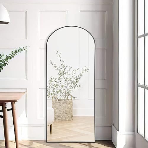 Miniatura 105 de NeuType - Espejo de cuerpo completo, espejo de pie de cuerpo completo, 64 x 21 pulgadas con soporte, espejo de pie para colgar o apoyar contra