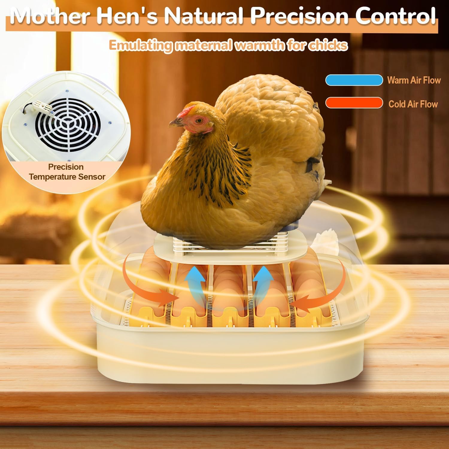 Incubadora de huevos con control de temperatura, giro automático y pantalla LED para incubar huevos de aves de corral