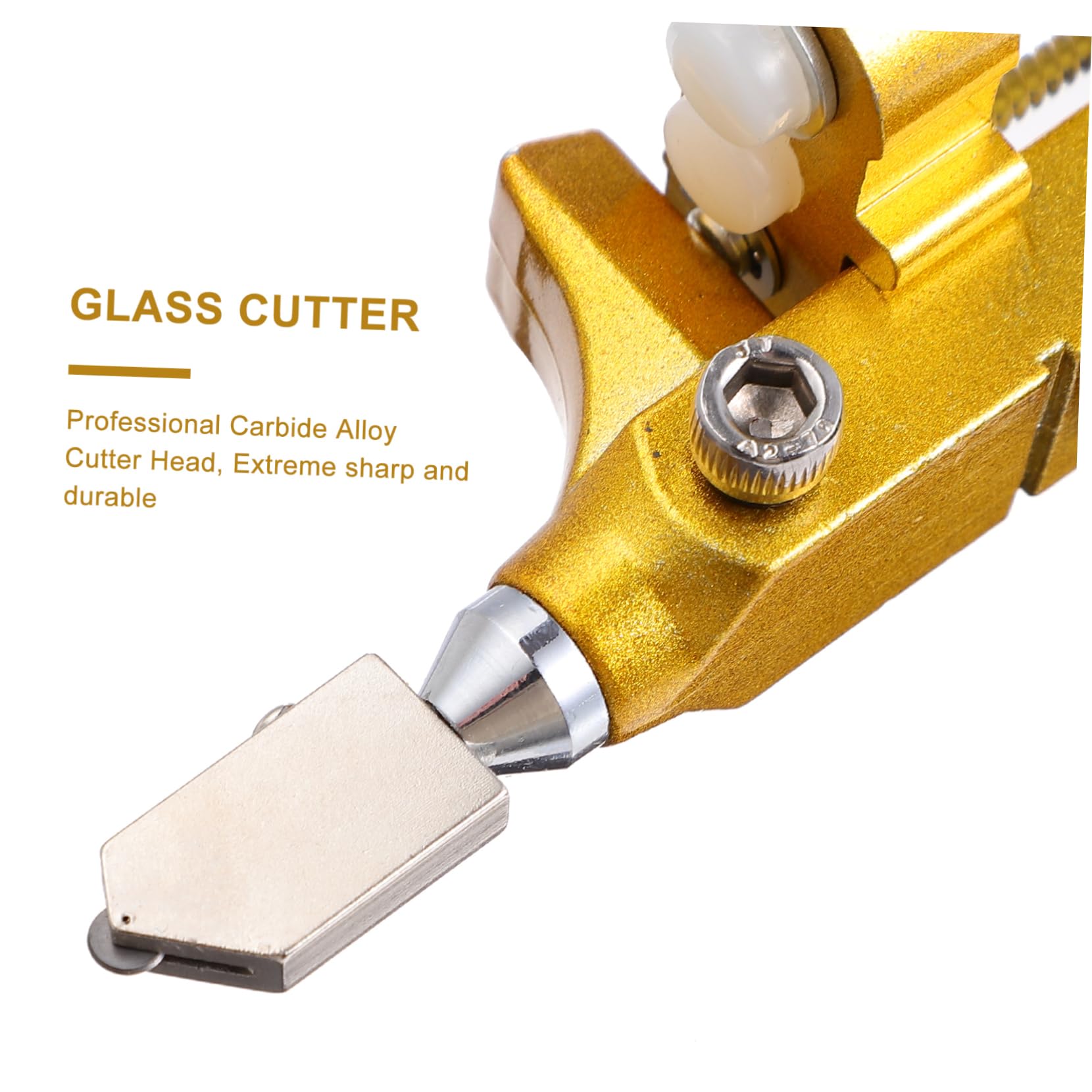 Sewroro 1 Set Cutting Knife Hand Tools Tile Tools Tile Cutter Hand Tool Scribing Tools Mosaic Cutting Tools Mirror Cutting Tools Manual Tile Cutter Mirror Cutter Glass Cutter Golden Alloy