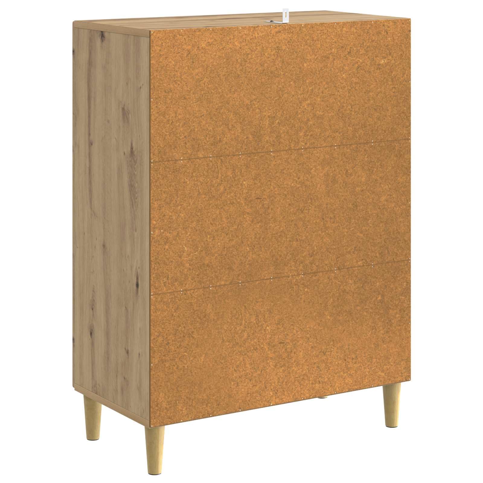 Madera de eucalipto estilo vintage Aparador con estantes 66 x 34 5 x 90 cm