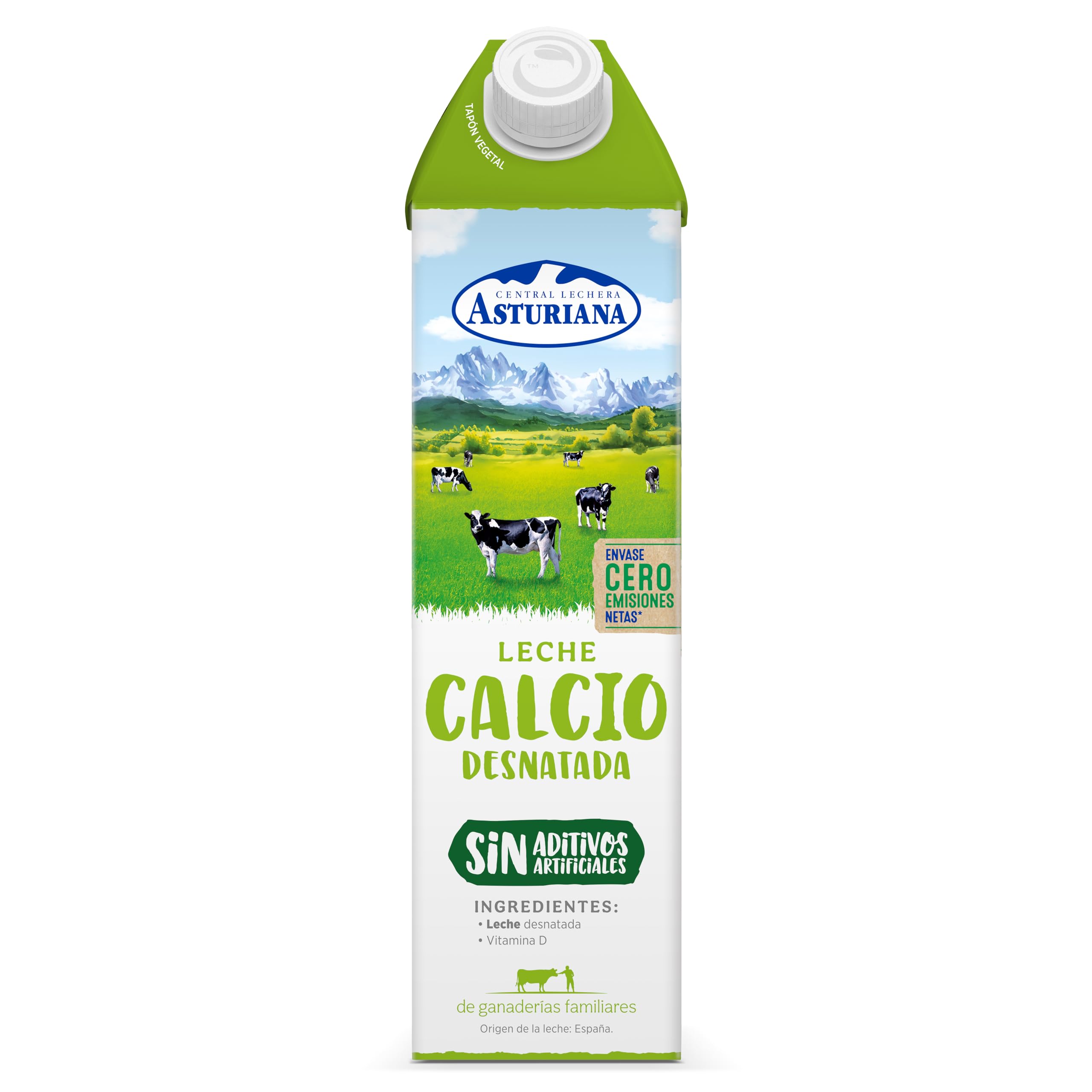 Central Lechera Asturiana Leche Calcio Desnatada 6 x 1000 ml