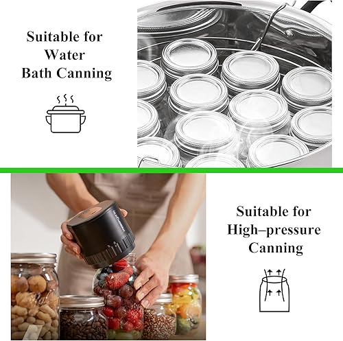 Miniatura 3 de Tapas para conservas de boca ancha, 36 unidades, tapas de tarros Mason de boca grande, sellos de conservas de boca grande a prueba de fugas sin
