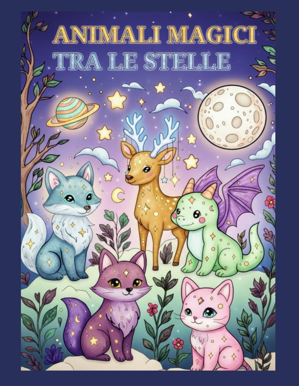 ANIMALI MAGICI TRA LE STELLE: LIBRO DA COLORARE PER SOGNATORI