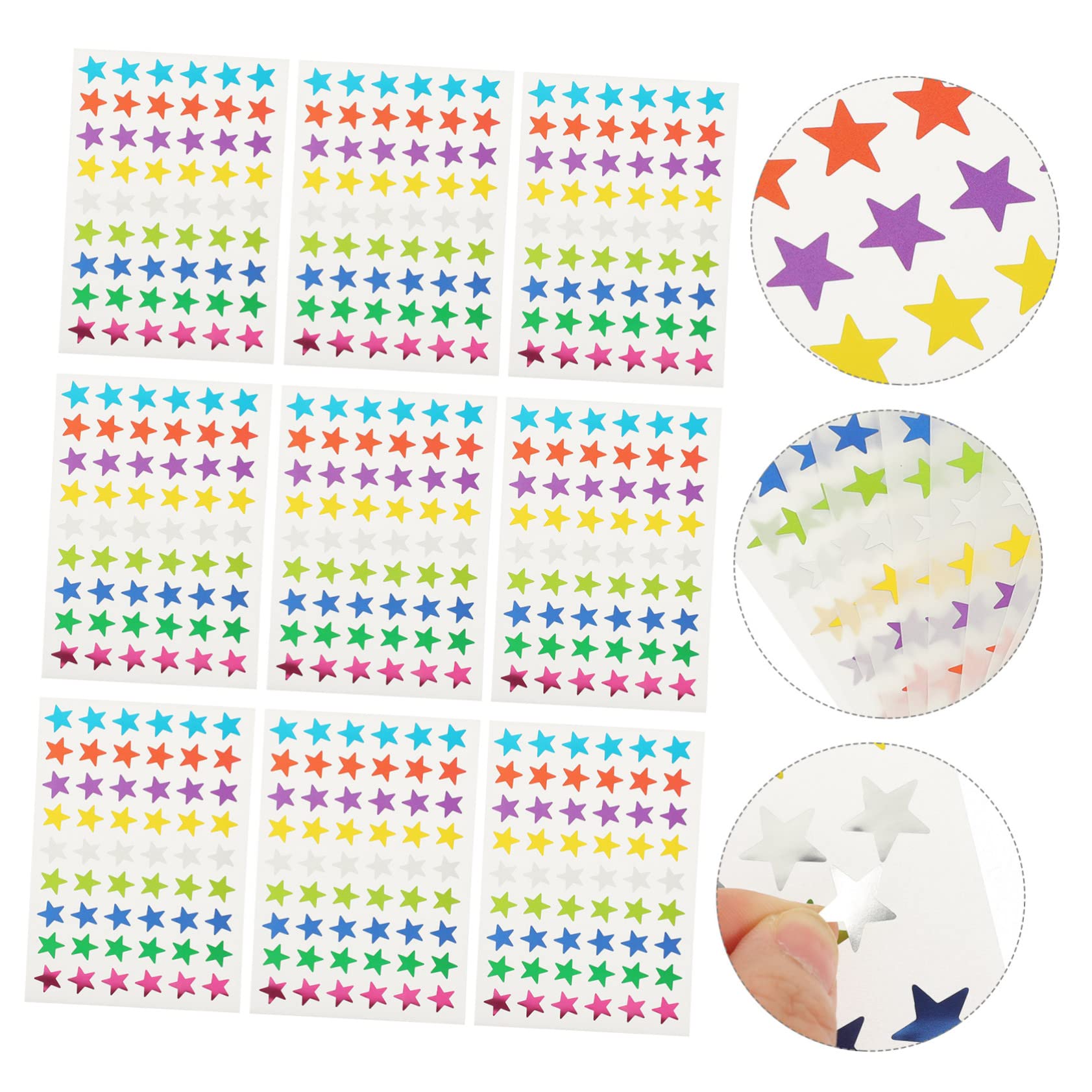 250hojas Pegatinas De Scrapbooking Estrellas Decorativas Para Diarios y Manualidades Para Álbumes Tarjetas y Decoraciones Personales