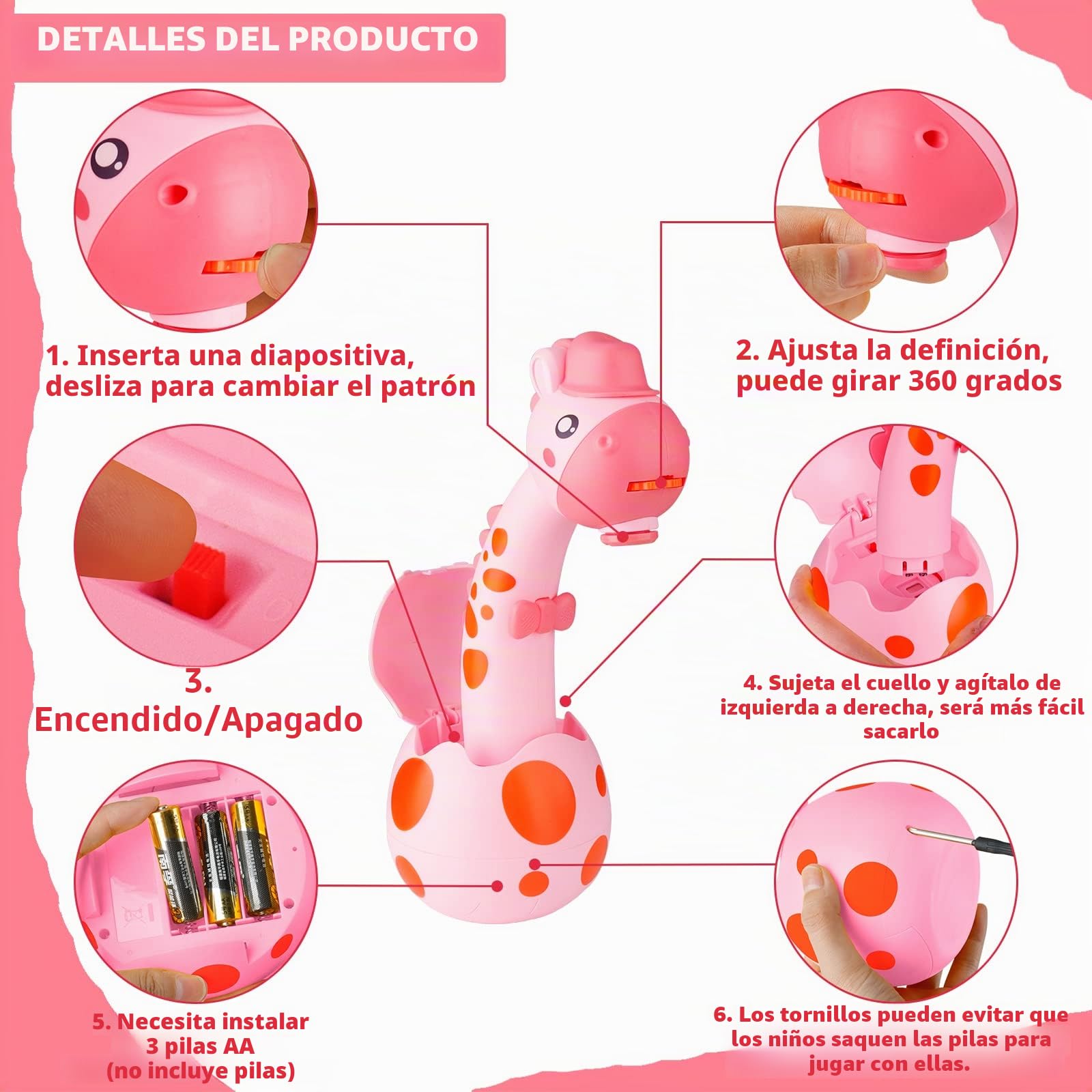 MOMSIV Proyector de dibujo para niños, proyector educativo portátil de rastreo y dibujo, juego de pintura con 72 patrones, 12 Marcadores y un Art Book para Toddler Boys & Girls Gifts, Rosa