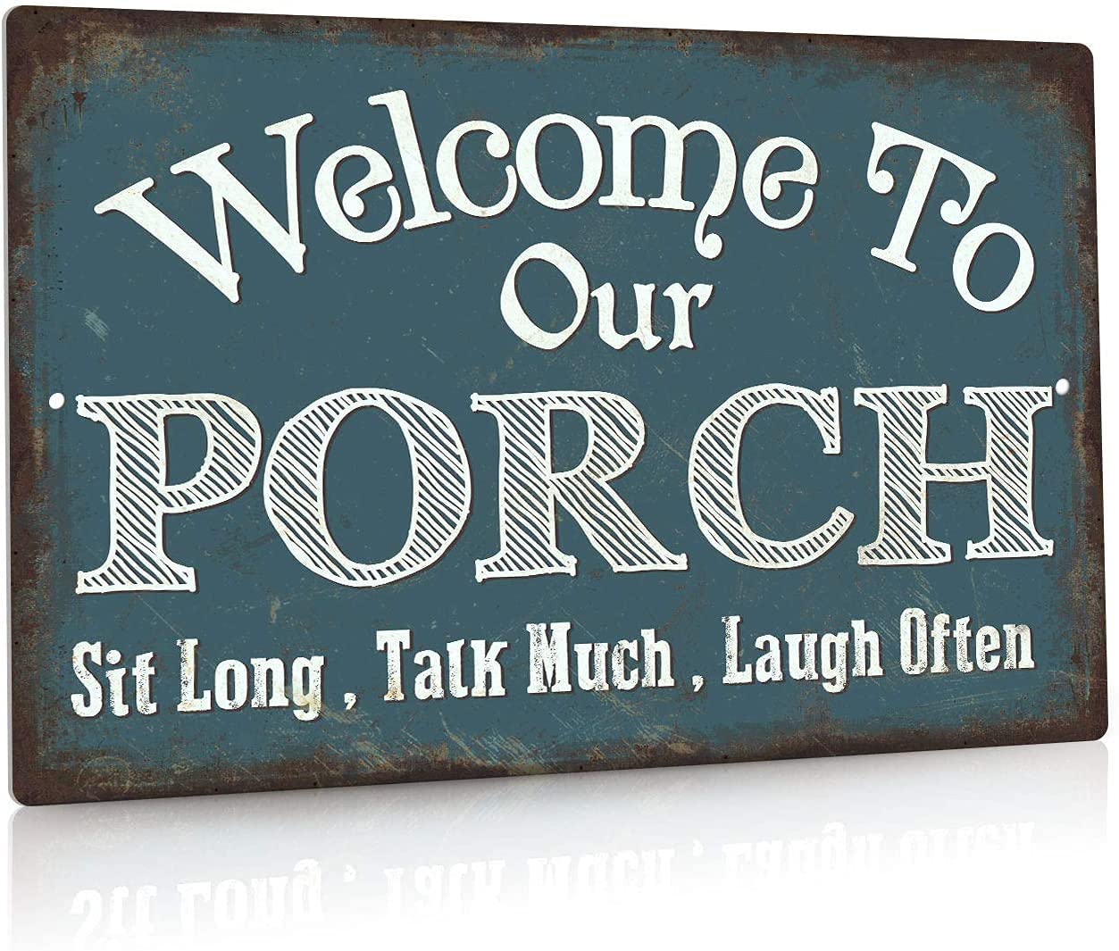 Photo 1 of  3 ITEMS Welcome to Our Porch Metal Tin Sign,12 X 8 BUNDLE