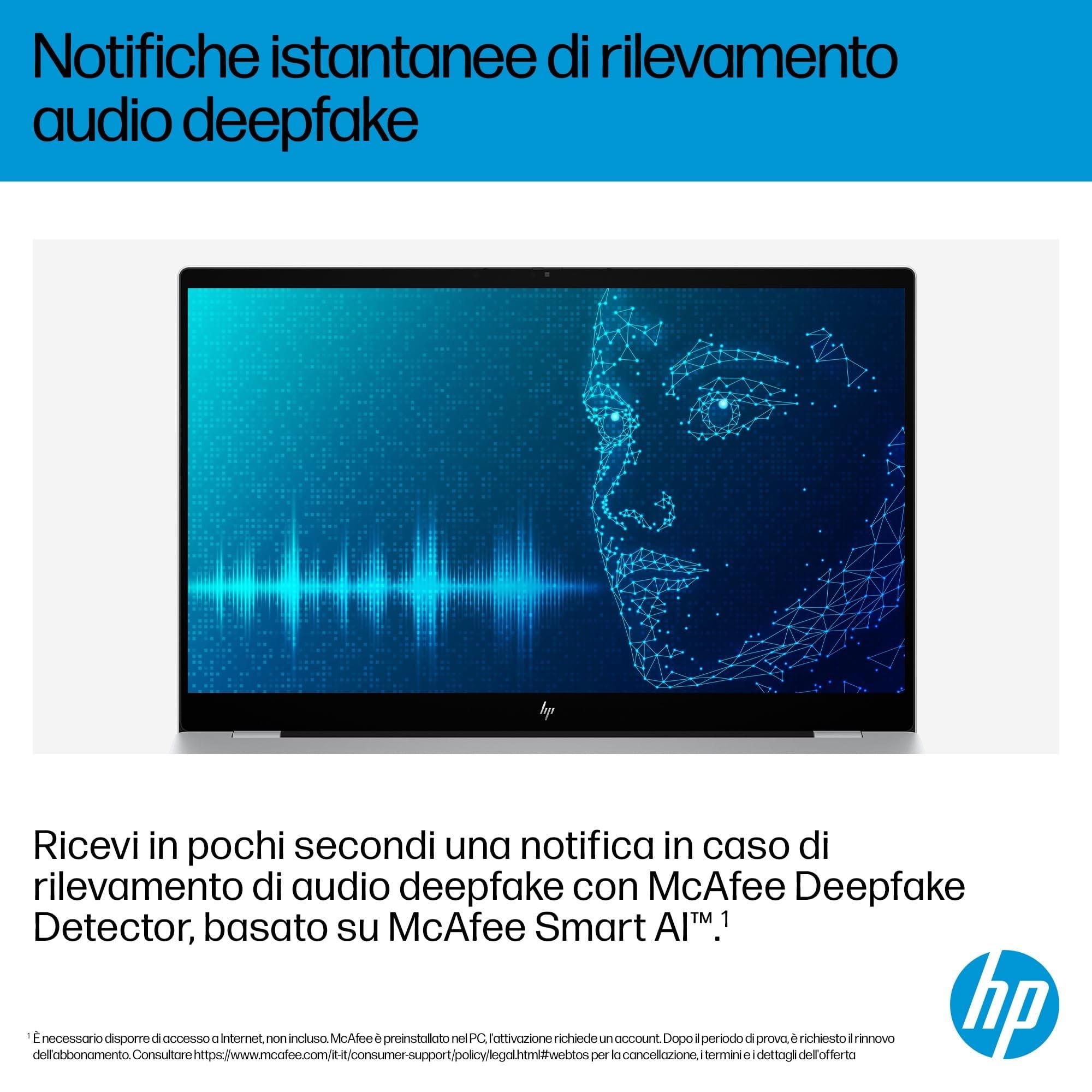 HP Omnibook 7 17-dc0000sl, Intel Core Ultra 7-258V, Intel Evo Edition, AI, RAM 32GB LPDDR5, SSD 1TB, NVIDIA RTX 4050 6GB, Display 17" FHD IPS 400 Nits, 5MP IR Privacy Cam, Windows 11, Argento