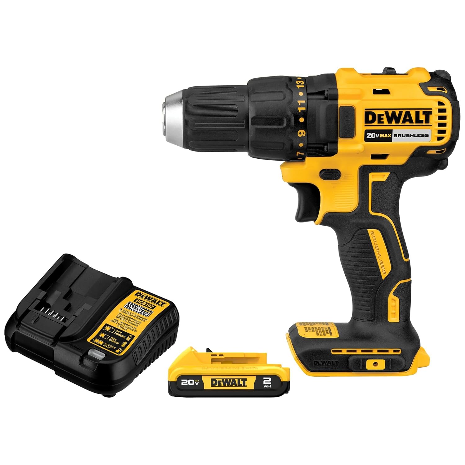 DEWALT 20V MAX Cordless Drill Driver Set, 1/2...