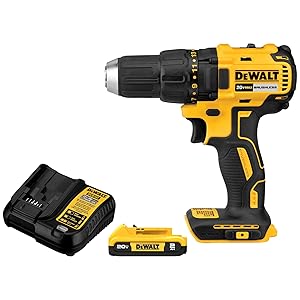 DEWALT 20V MAX Cordless Drill Driver Set, 1/2 Inch Electric Drill, 2 Speed, XR 2.0 Ah Battery and Charger Included (DCD777D1)