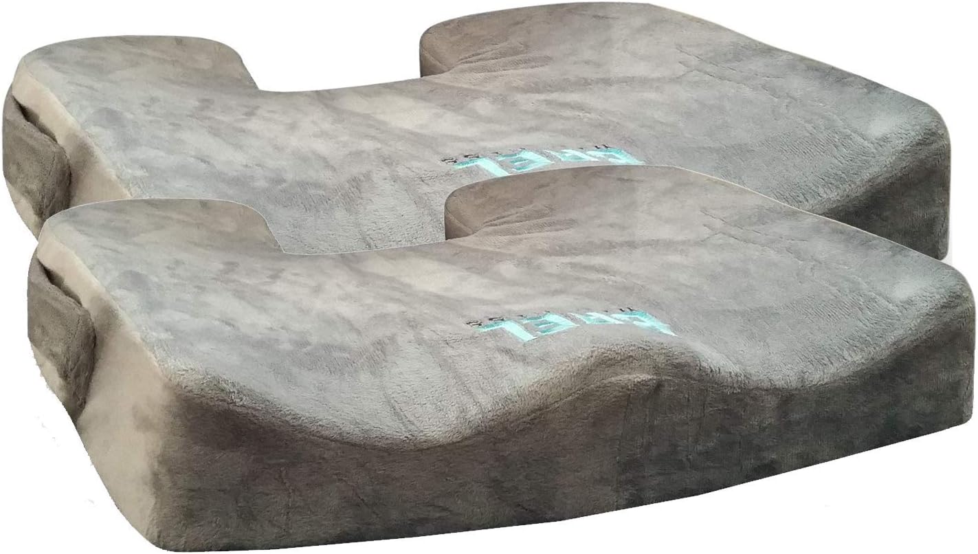 Seat Cushion (2 Pack) for Sciatica Coccyx, Orthopedic, Tailbone and Back Pain.