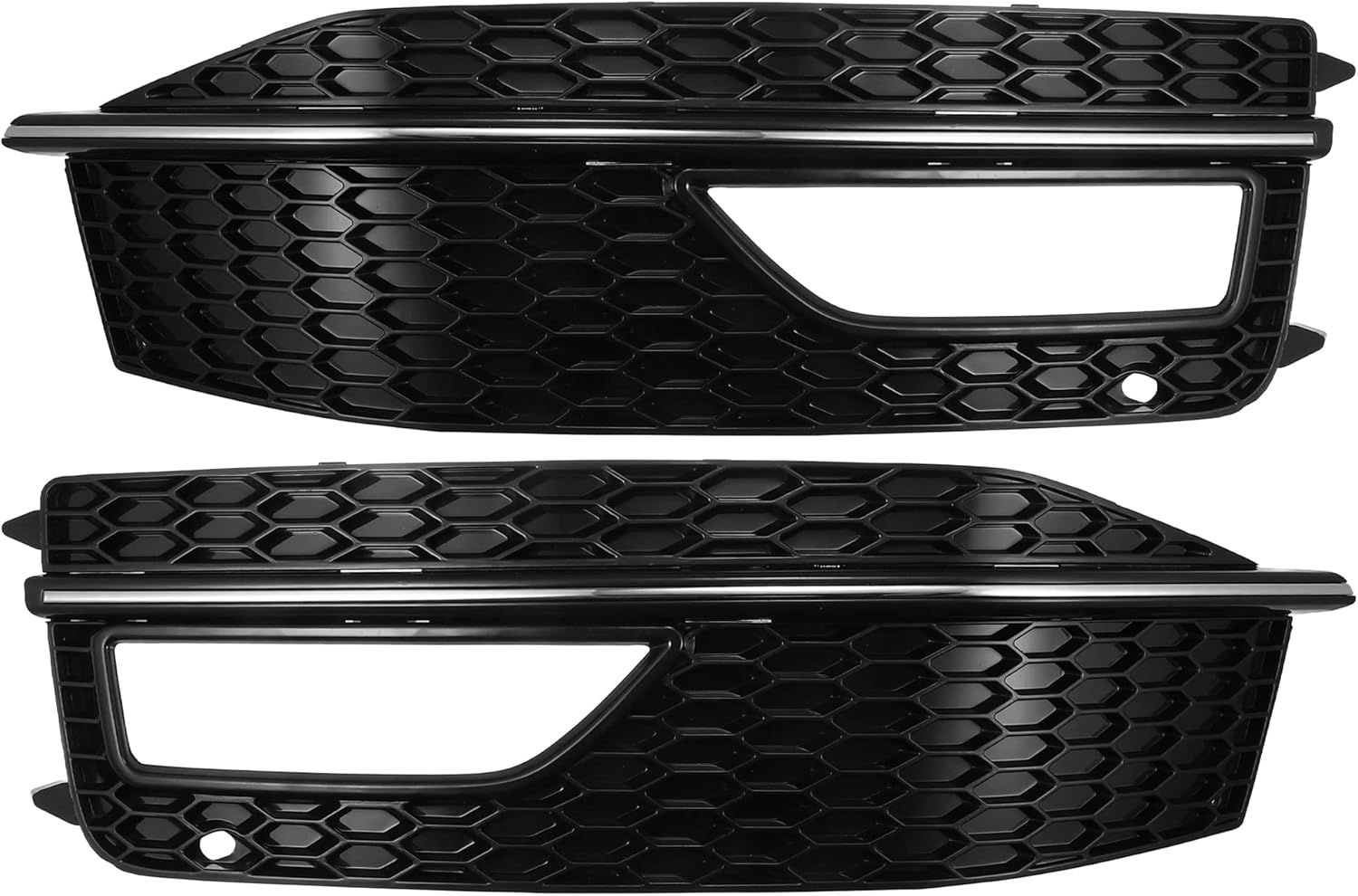 X AUTOHAUX Pair Front Fog Light Grille Bumper Grill Cover for Audi A4 S4 S-line 2013-2015 8K0807681L 8K0807682M