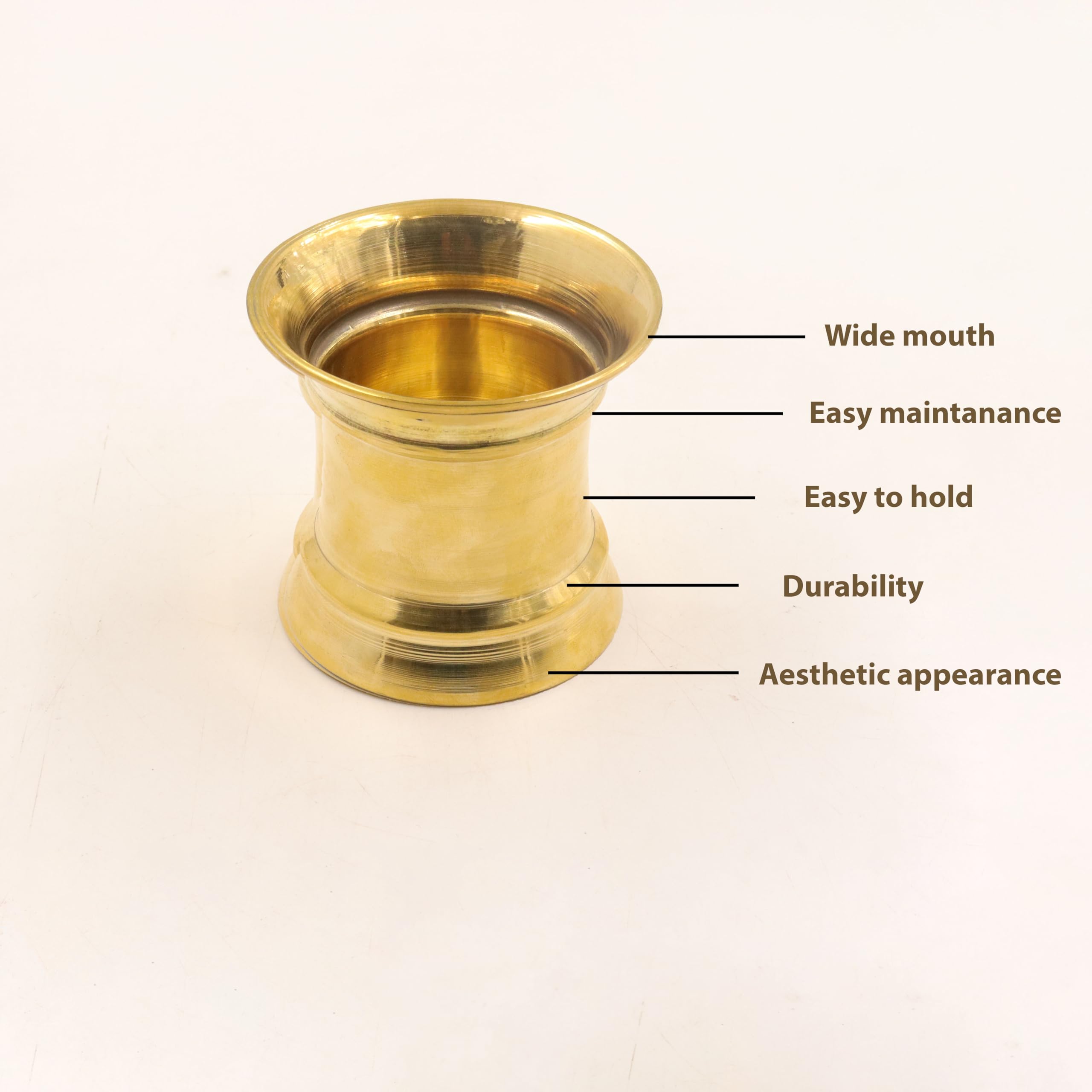Putrika Traditional Handcrafted Brass panchapatra Set | udarni | Snake Spoon panchpathiram panchapalli for Pooja|Worship - Panchamurt Set - Big 2