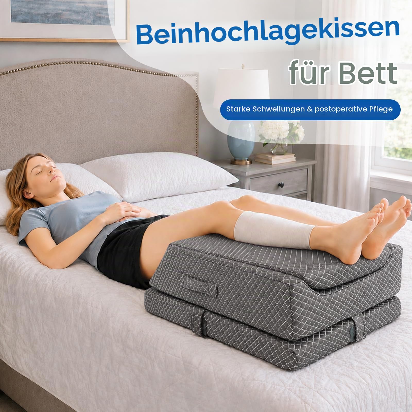 Agrish Kühlendes Doppel-Beinhochlagerungskissen