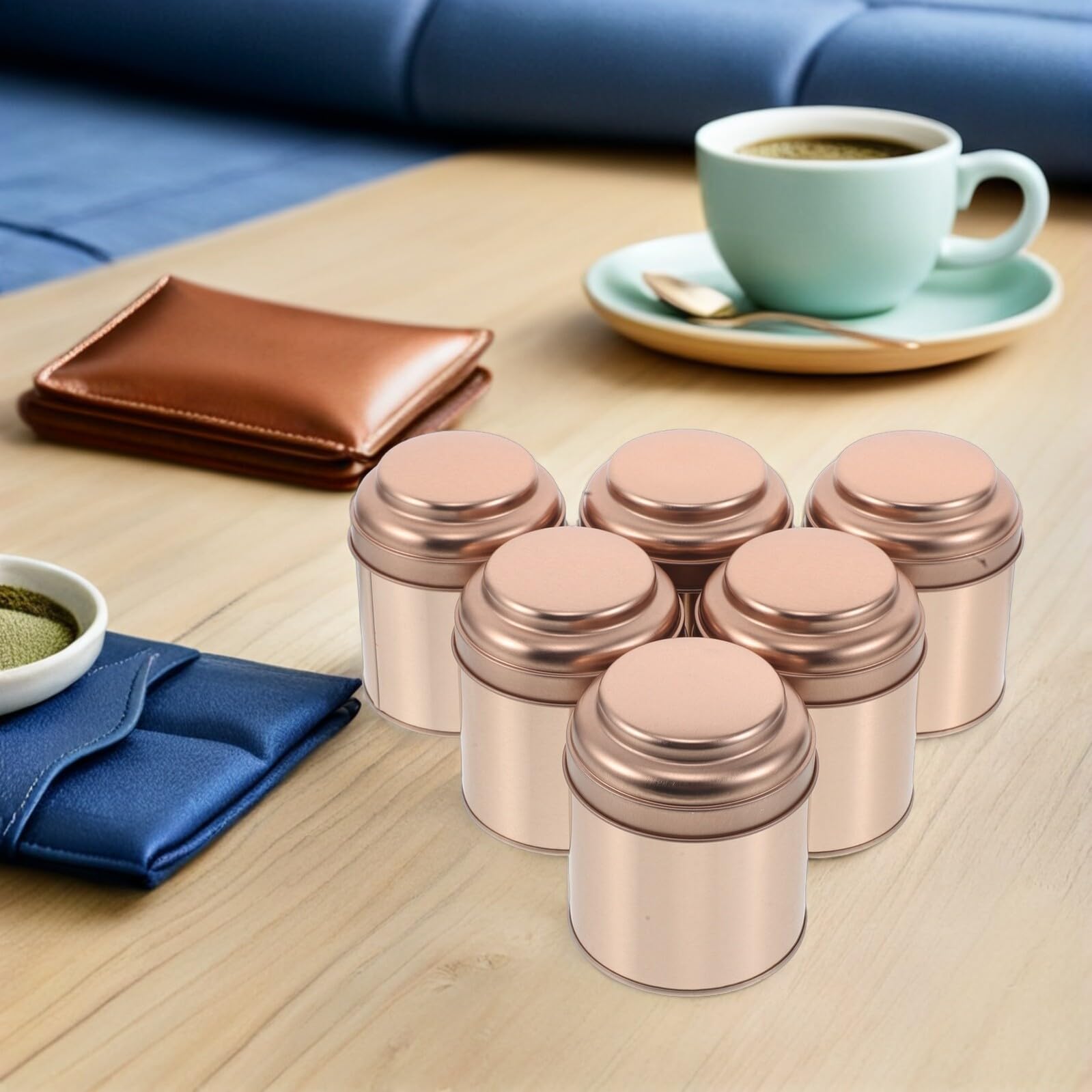 Healifty 6piezas Latas de Té Selladas Metal para Loose Tea Contenedores de Almacenamiento con Tapa Hermética Lats para Sueltas para Cocina