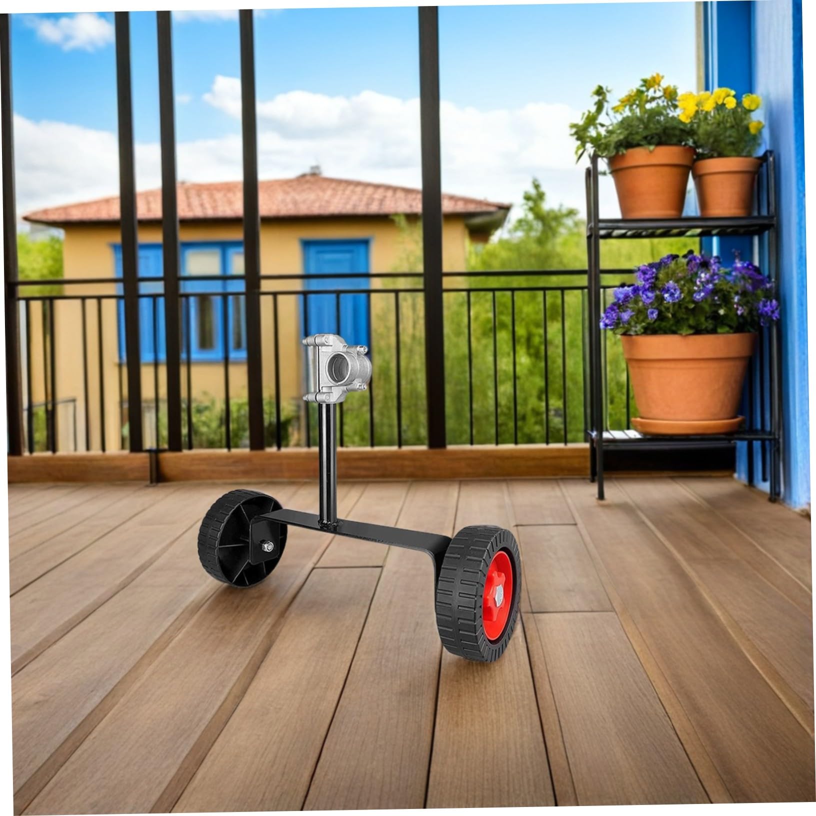 Ciieeo Rueda de Soporte y Ajustable en Altura para Recortabordes Estilo Mochila y Lateral, Accesorio de 28 Mm