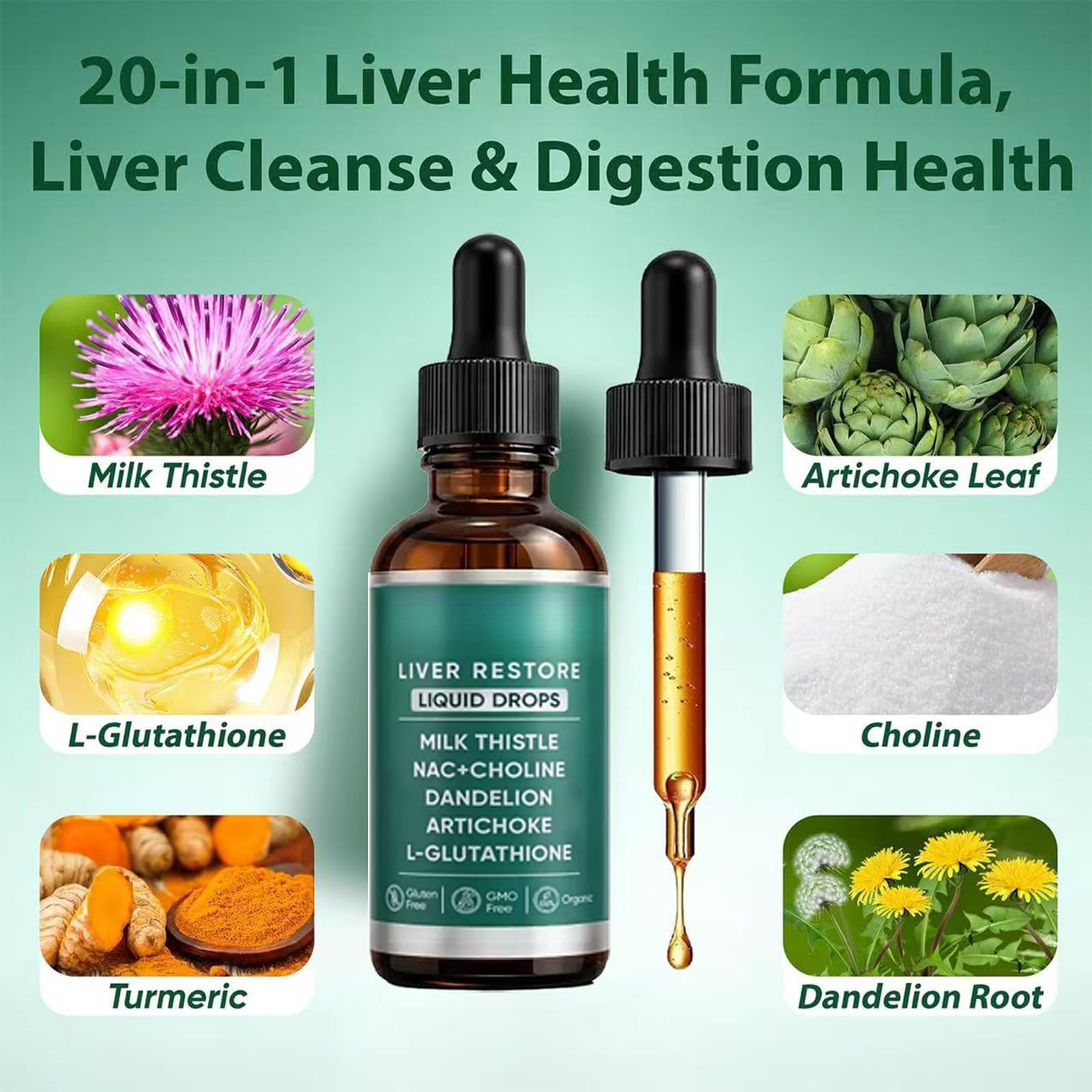 Liver Restore – Komplette Leber-Entgiftungsflüssigkeit Zur Leberreinigung Und Verdauungsgesundheit