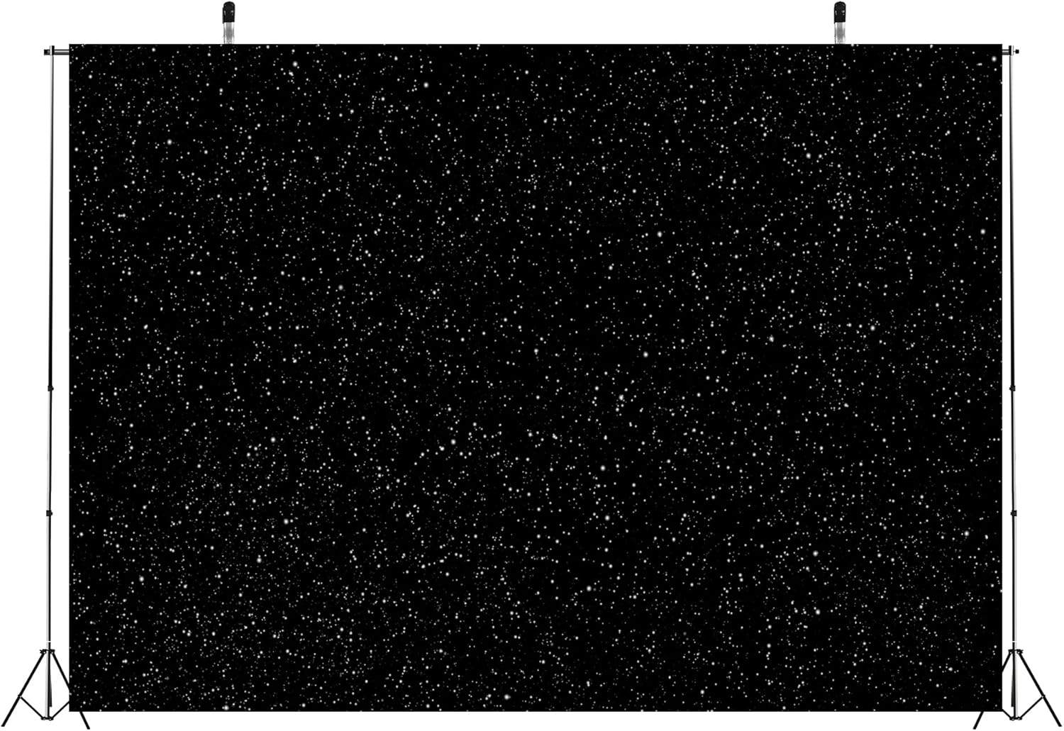 BELECO 10x8ft Fabric Black Starry Sky Backdrop Night Sky Stars Outer Space Galaxy Universe Background for Kids Birthday Party Cake Table Decoration Photo Booth Shoot Studio Props Wallpaper