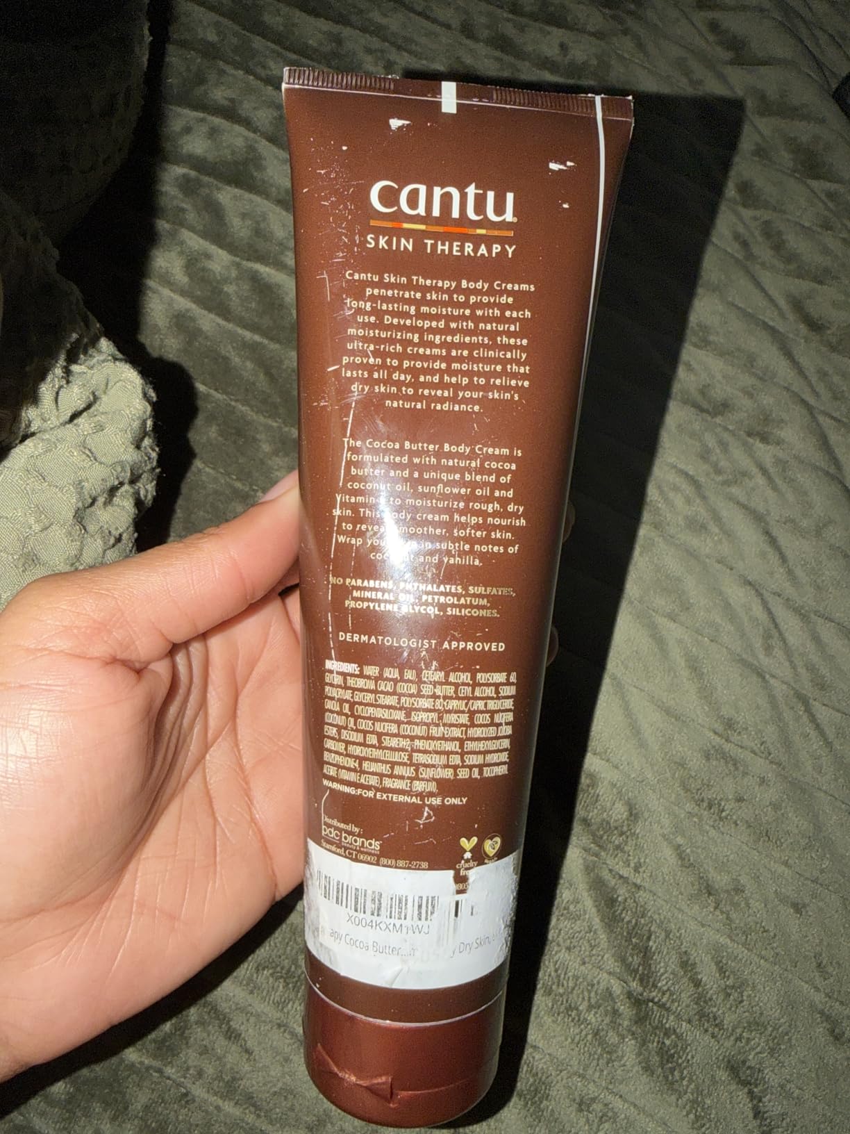 Cantu Therapy Cocoa Butter Hydrating Body Cream for very Dry Skin, 8.5 Oz