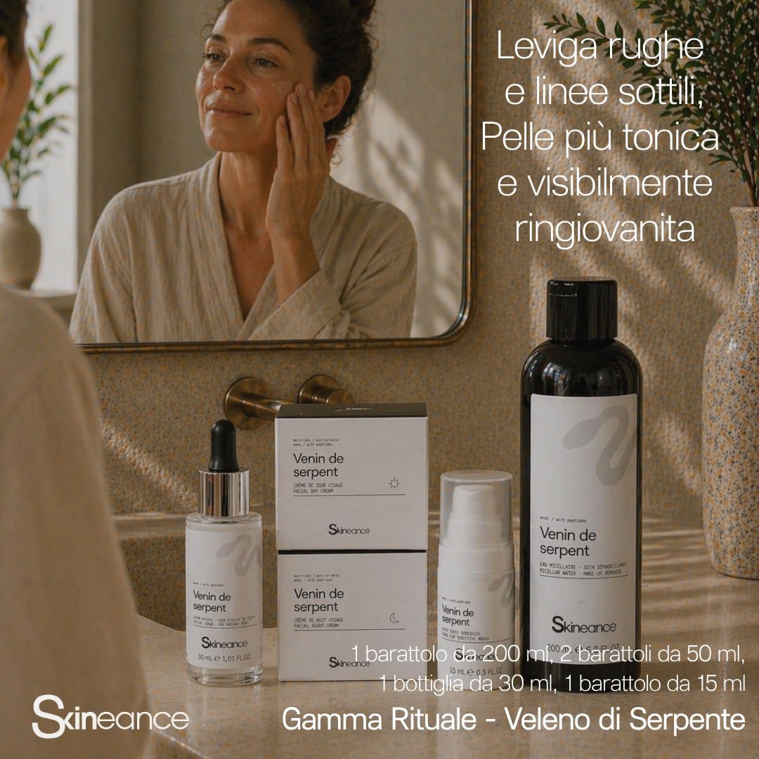 SKINEANCE - The Syn-Ake 5-Product Ritual - Ingredienti anti-età - Riduce le rughe d'espressione, le borse e le occhiaie