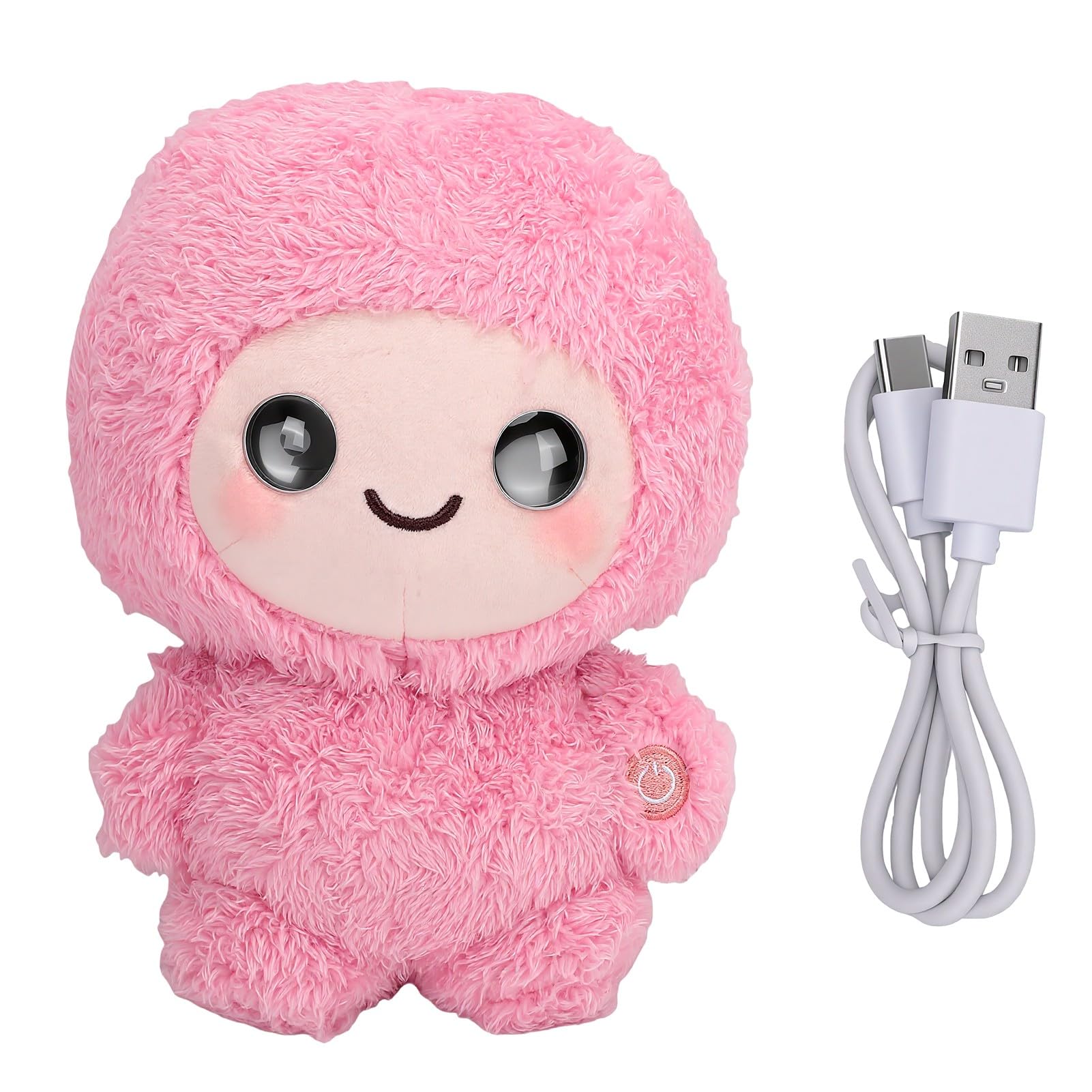 Peluche Educativo Interattivo Compagno di Animali di Peluche AI ​​per Bambini Dai 3 Anni in su 21x15 Cm (Rosa)