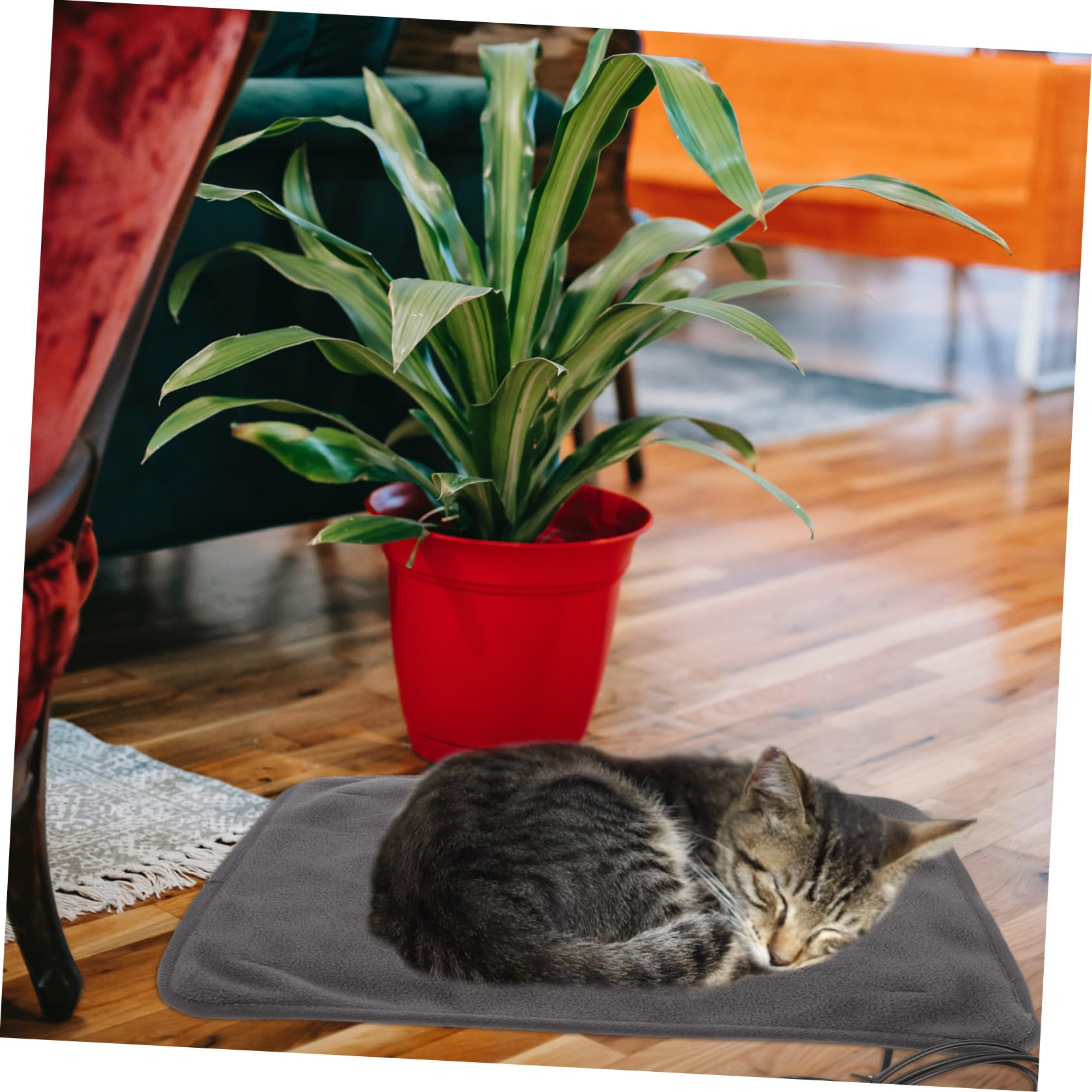 SHINEOFI Tappetino Riscaldante Regolabile e Termico per Animali Domestici USB in Poliestere e Riposo Confortevole per Gatti e Cani, per Ambienti Freddi