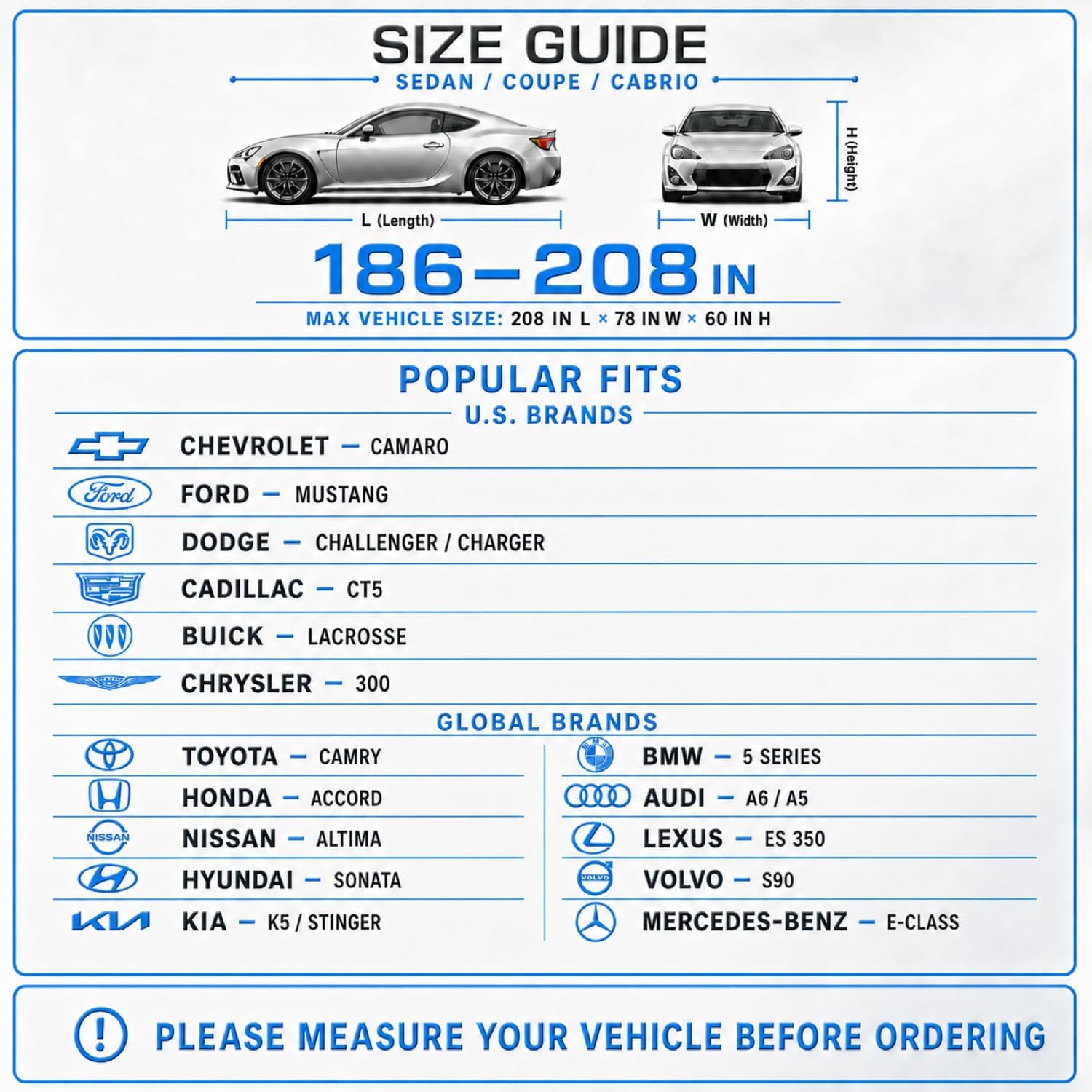 2-in-1 Sedan Cover - Quick Half Cover or Full Bottom-Seal Enclosure, Waterproof Multi-Layer Heavy-Duty Protection, Fits 186-208 in Sedans: Camry, Accord, Altima, Sonata, K5, MalibuSHE image 3