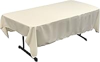 Vista 185 de LA Linen - Mantel rectangular de popelina de poliéster