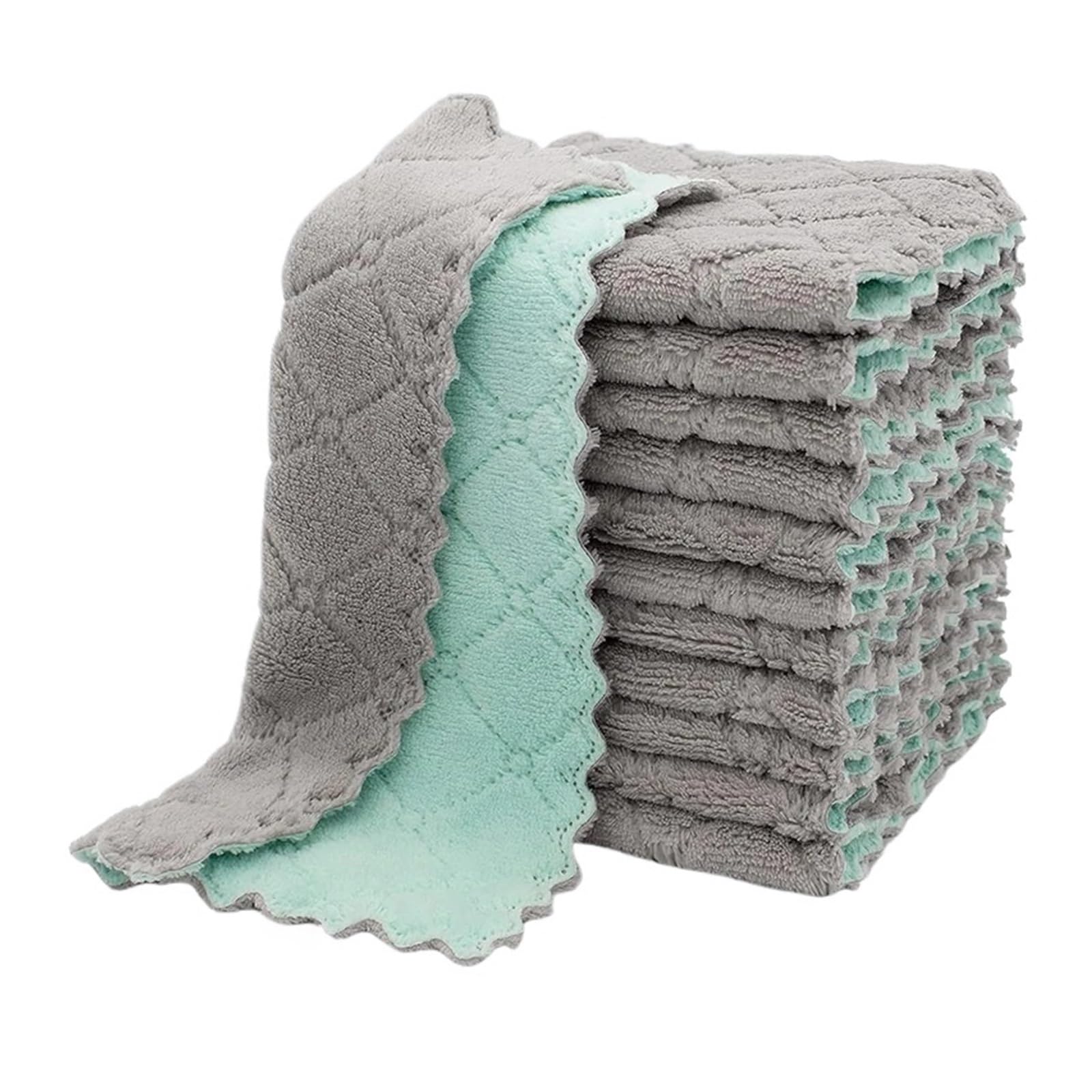 Chiffons de nettoyage double couche épais pour éliminer la graisse en cuisine