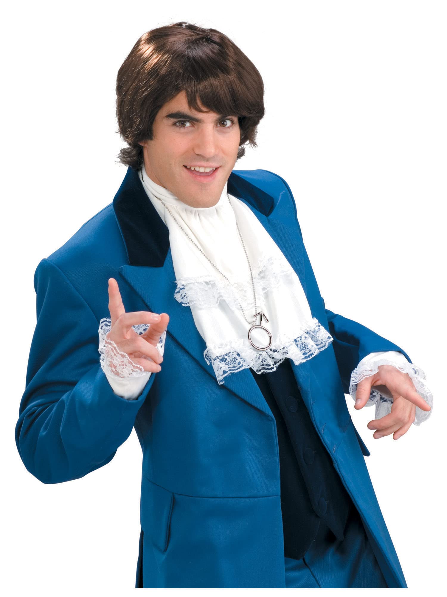 Mega_Jumble Men's Austin Powers Groovy Baby 50's 60's Stag Night Party Fancy Dress Costume Fun Set, Multi - Image 4